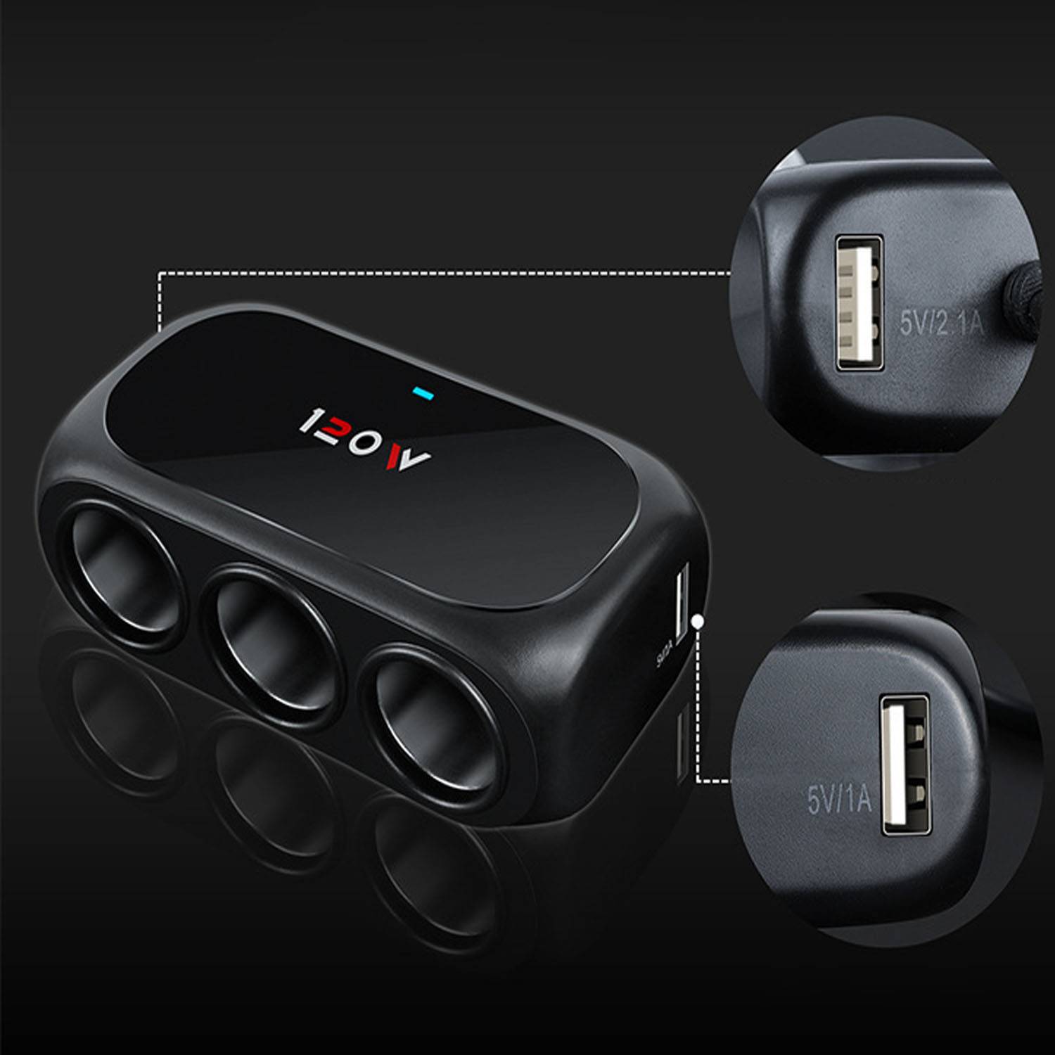 Car Multi-Function Usb Fast Charging 3