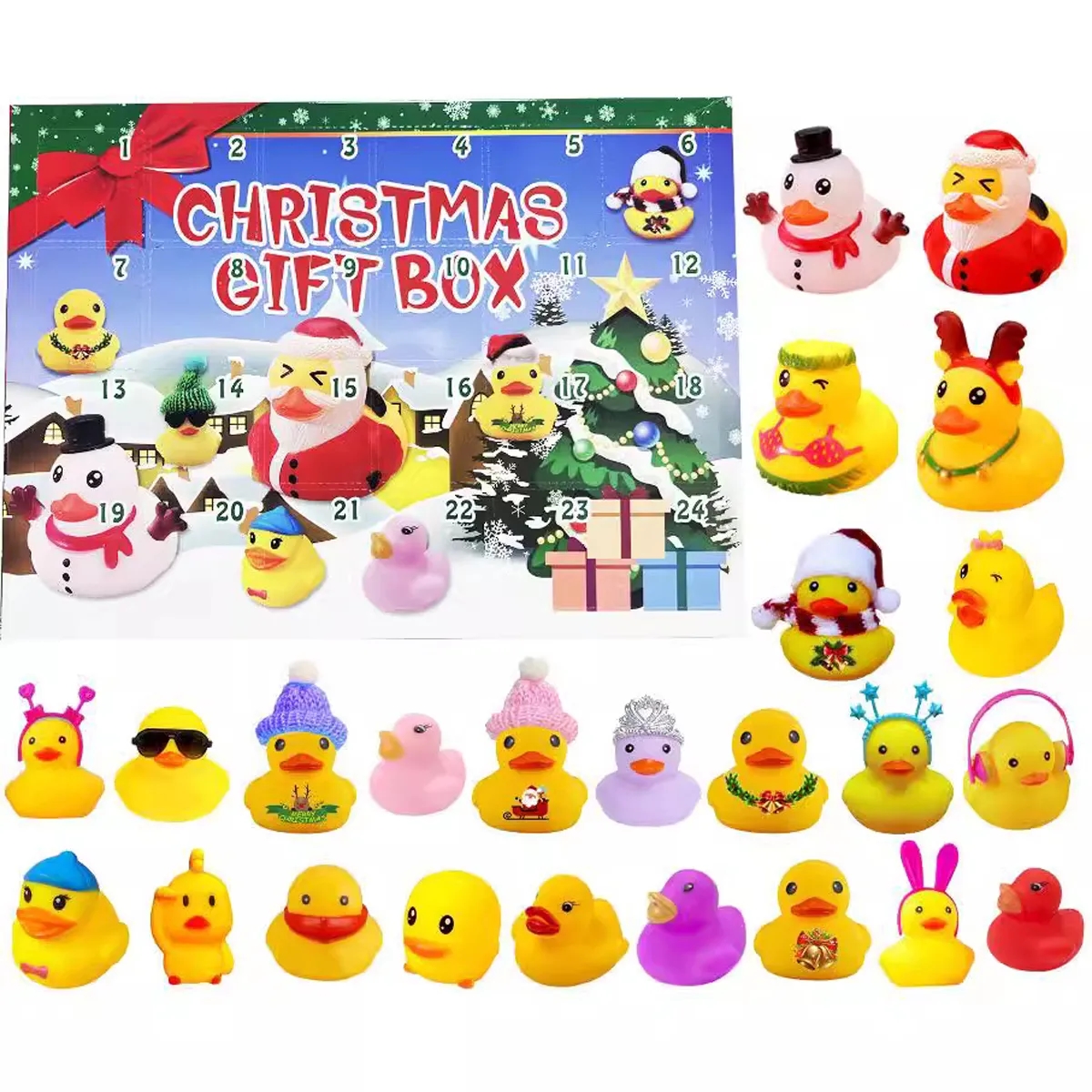 24 Pack Christmas Rubber Ducks 4