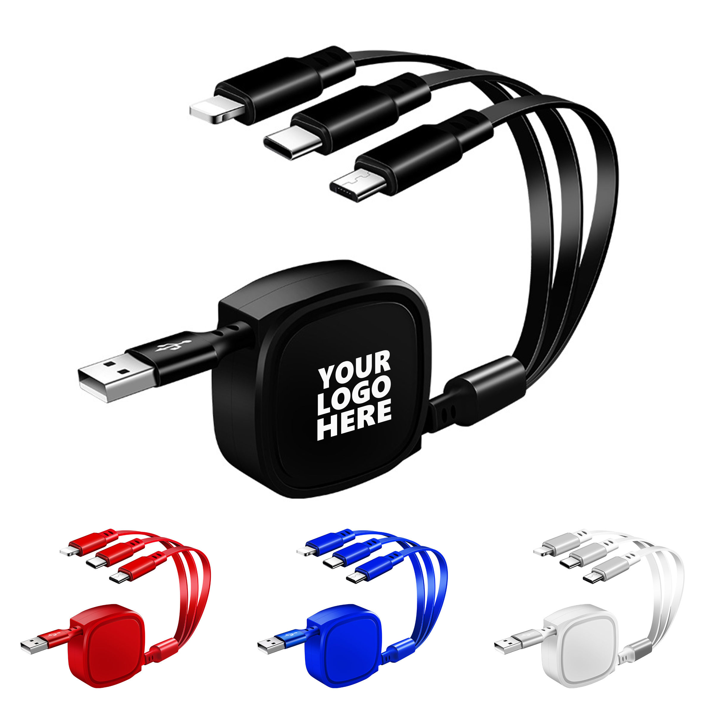3-in-1 Retractable Charging Cable ?C Compact & Handy 1