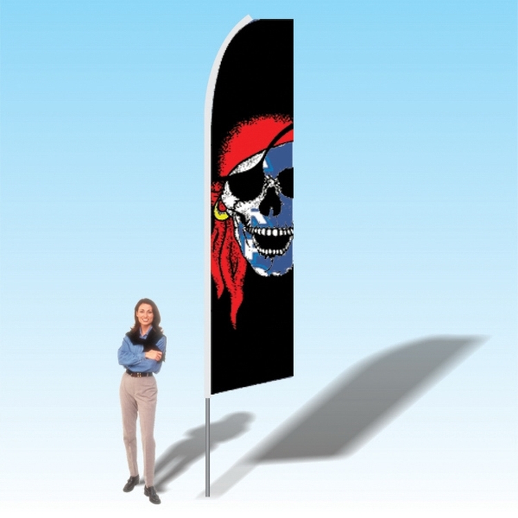 15FT Red Bandana Jolly Roger Advertising Banner Flag 1