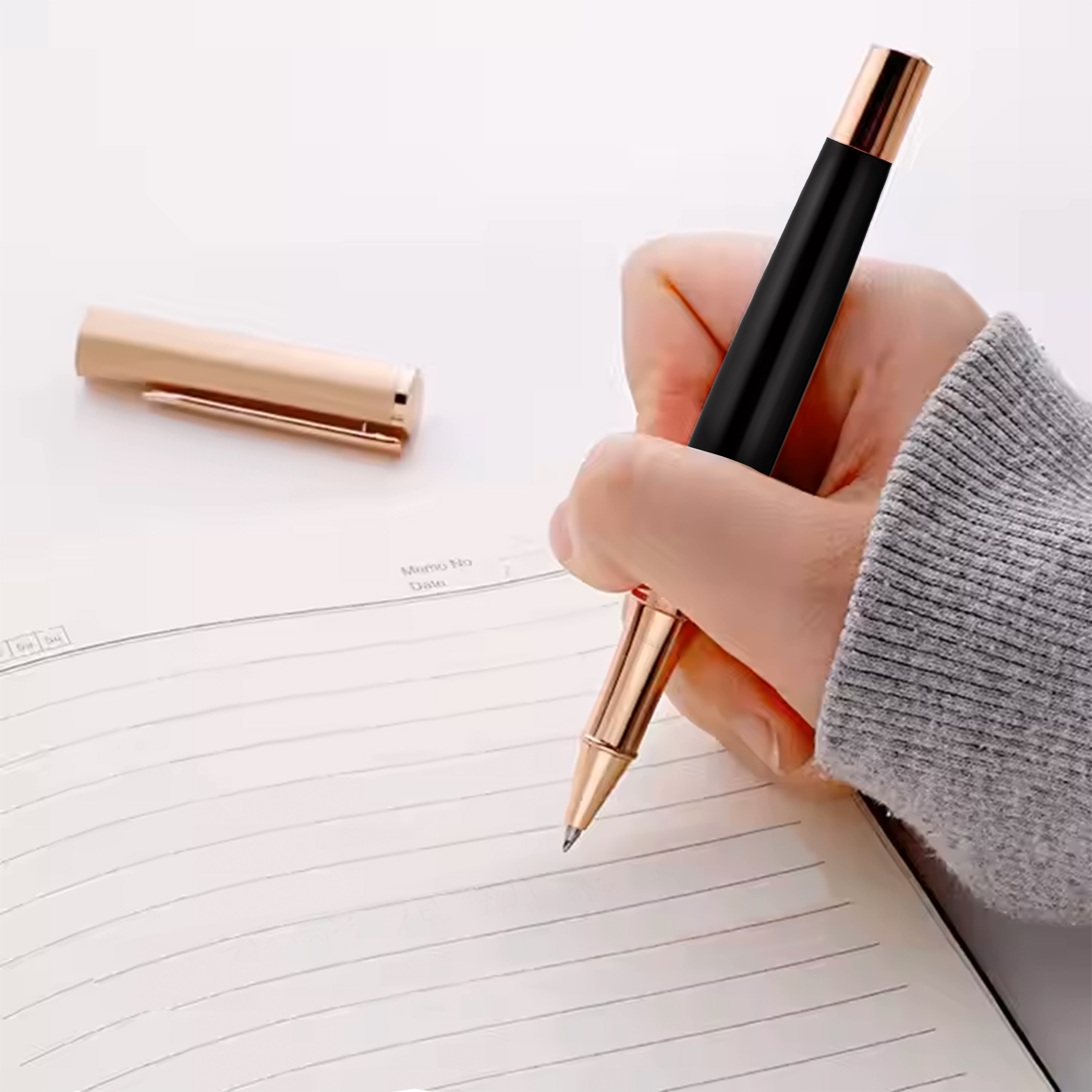 Rose Golden Cap Metal Pen, 2