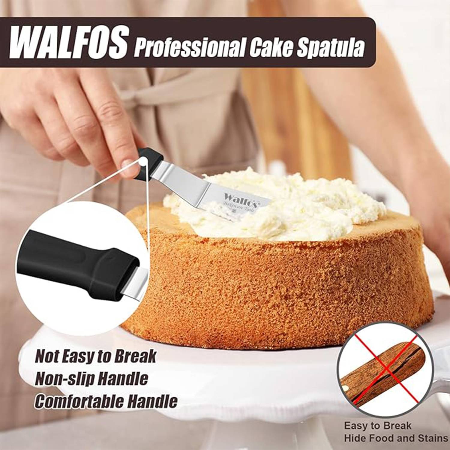 Stainless Steel Offset Cake Spatula 5