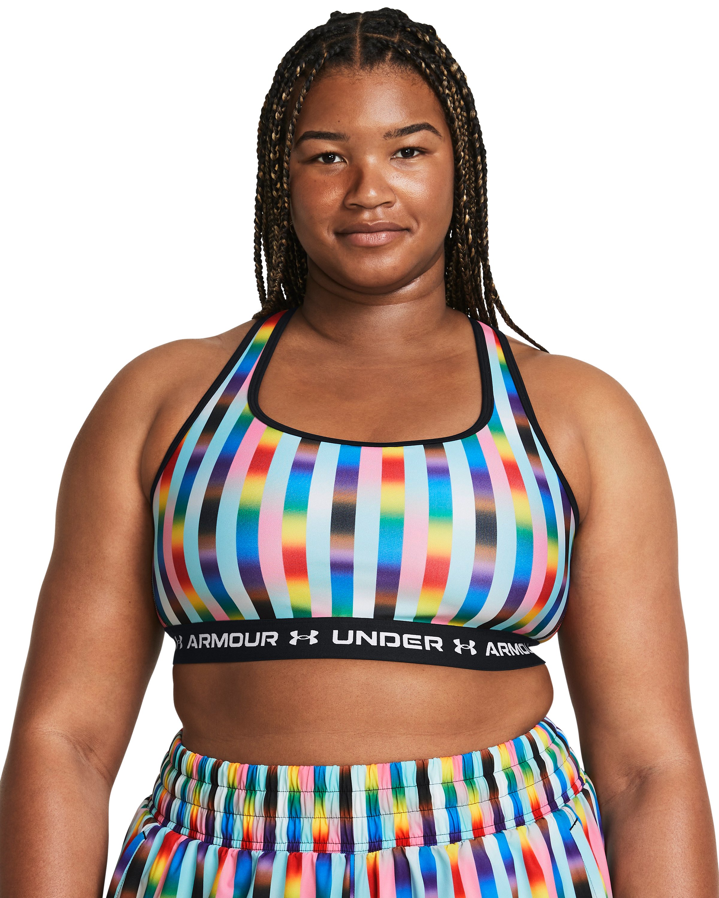 Women's UA Crossback Mid Pride Sports Bra 1