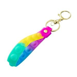 Interactive Silicone Key Ring Keychain With Push Pop 27