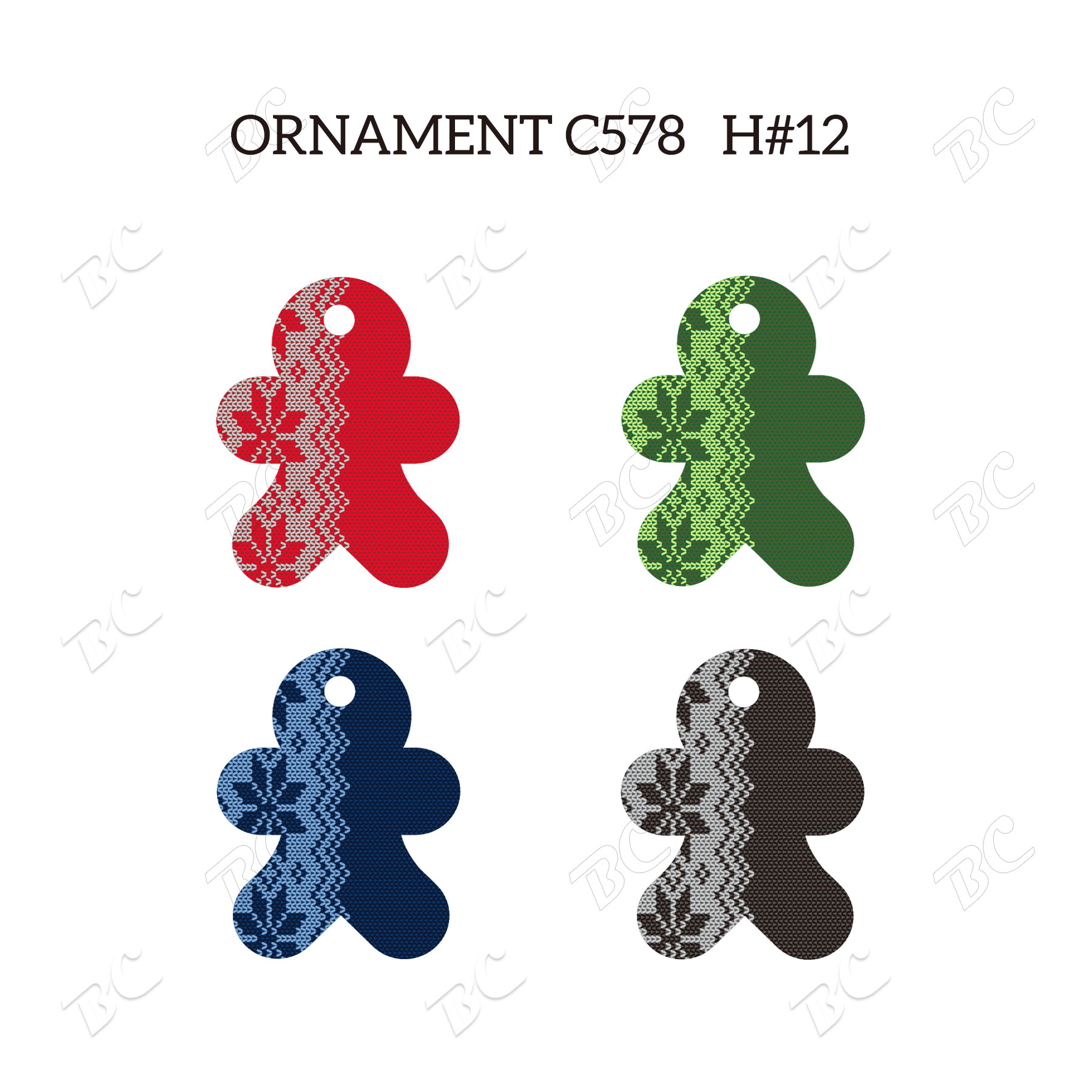 Free Shipping Full Color Christmas Ornament - Ginger man 5