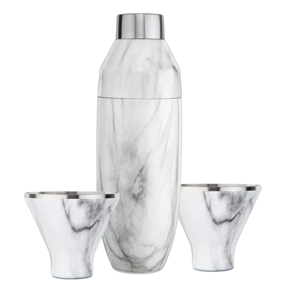 Insulated Cocktail Shaker and Martini Tumbler Barware Set 4