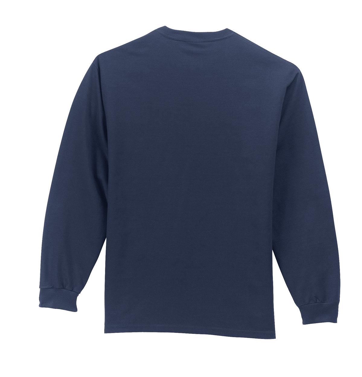 Port & Co Long Sleeve Essential Pocket Tee. PC61LSP 92