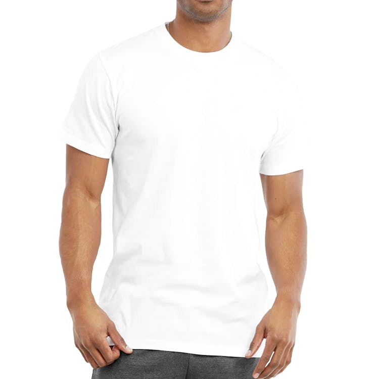 Men's Crew Neck T-Shirts - X-Large White 1