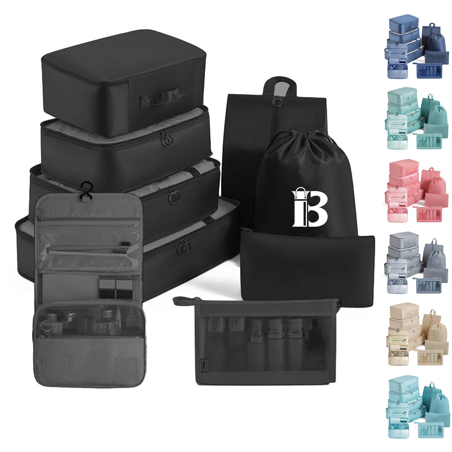 Packing Cubes - 9 PCS Travel Luggage Organizers Bag Set 2