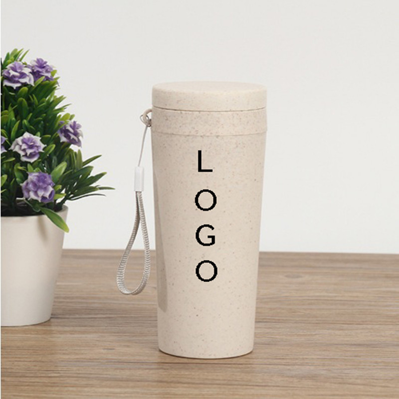 Wheat Straw Mug Double Layer Thermos Cup 2