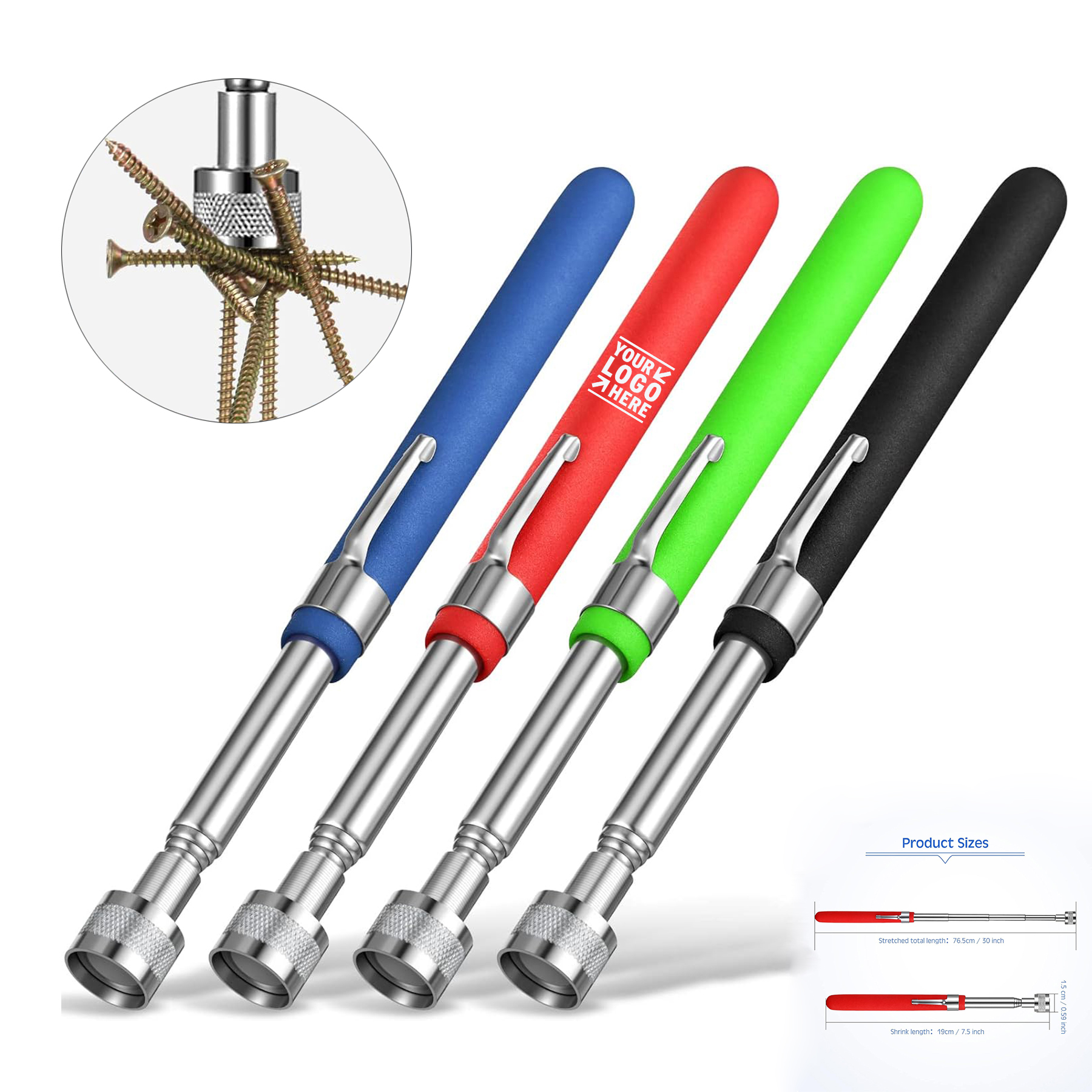 Telescoping Magnet Pickup Grab Tool Extendable Magnetic Stick Men Practical  2