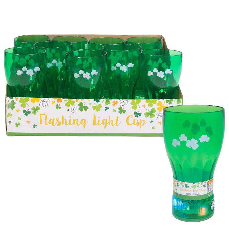 St. Patrick's Day LED Flashing Cup - 12 oz 2