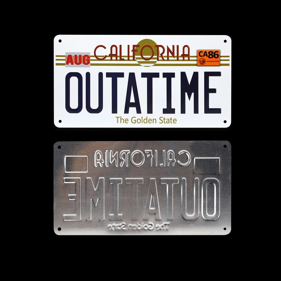 Silver Deluxe Embossed License Plate 3