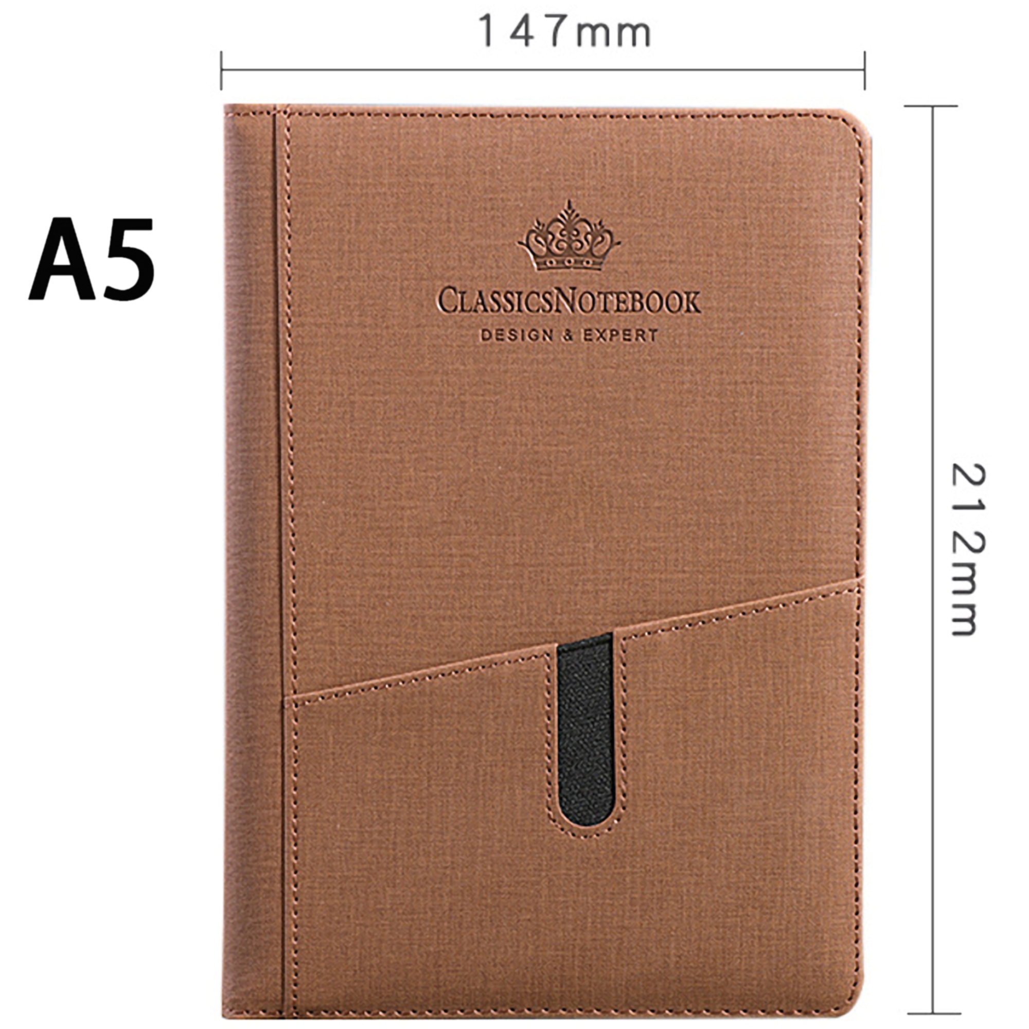 A5 Padded Leather Notebook w/82 Lined Pages 4