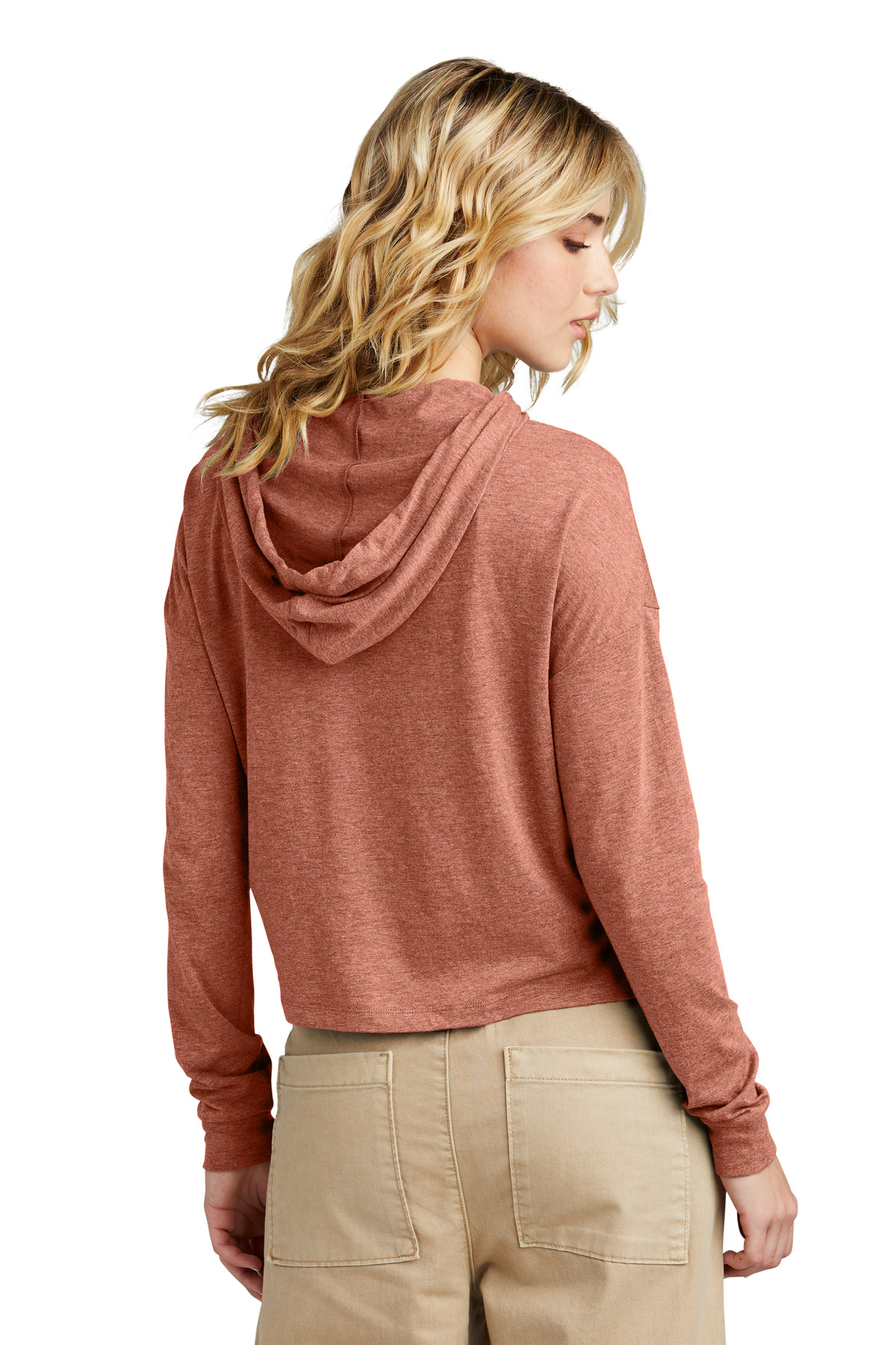 District Women's Perfect Tri Midi Long Sleeve Hoodie DT1390L 5
