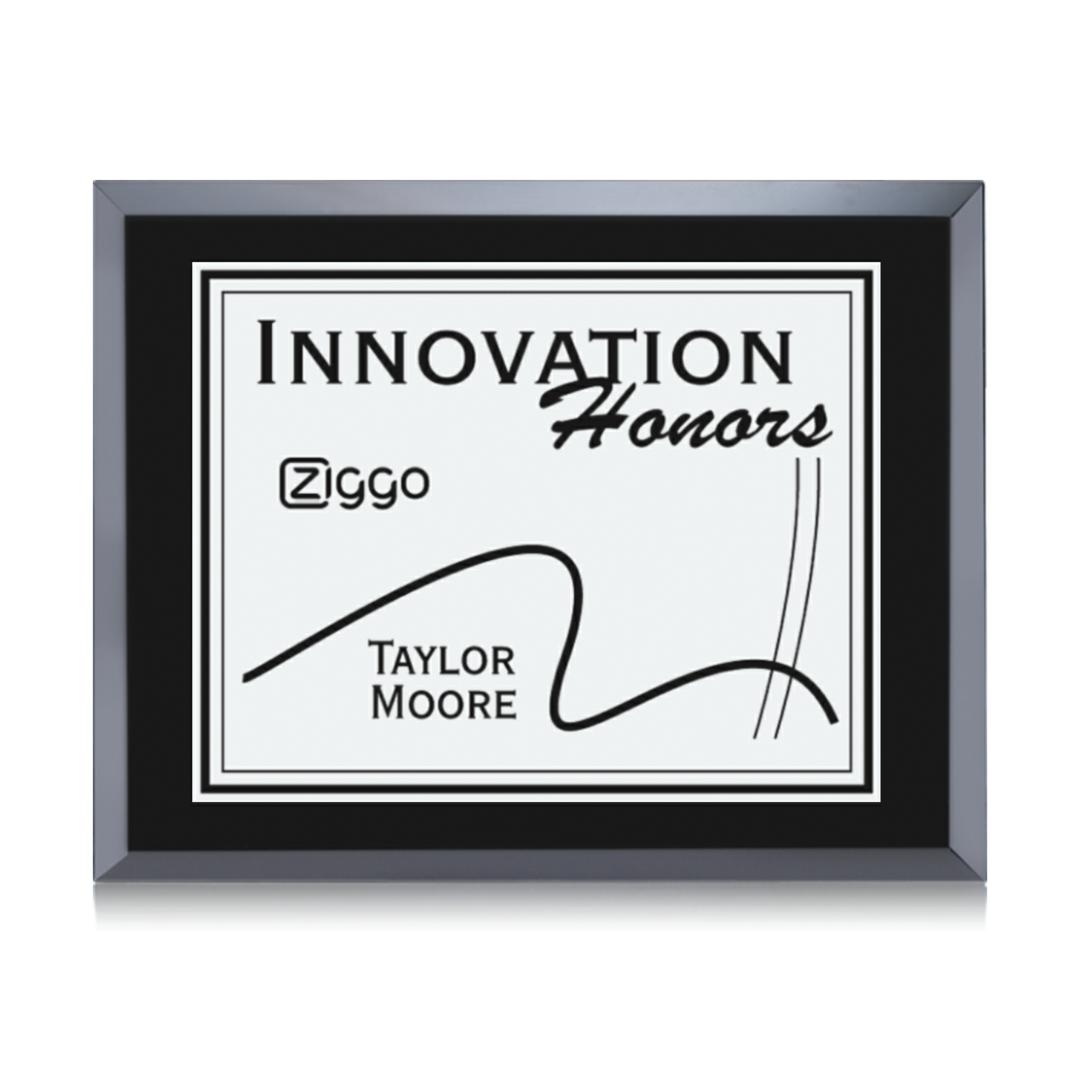 Avonlea/Everett Plaque - Black/Silver 9