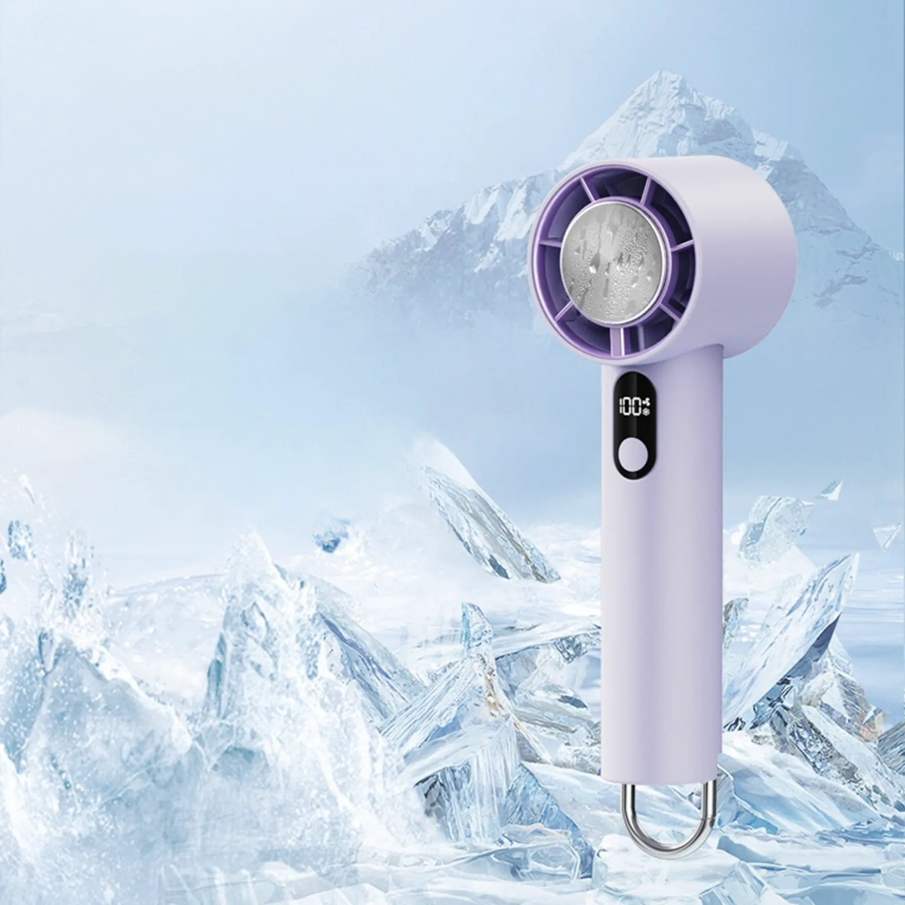 3000 mAh Digital Display Portable Handheld Mini Fan 2