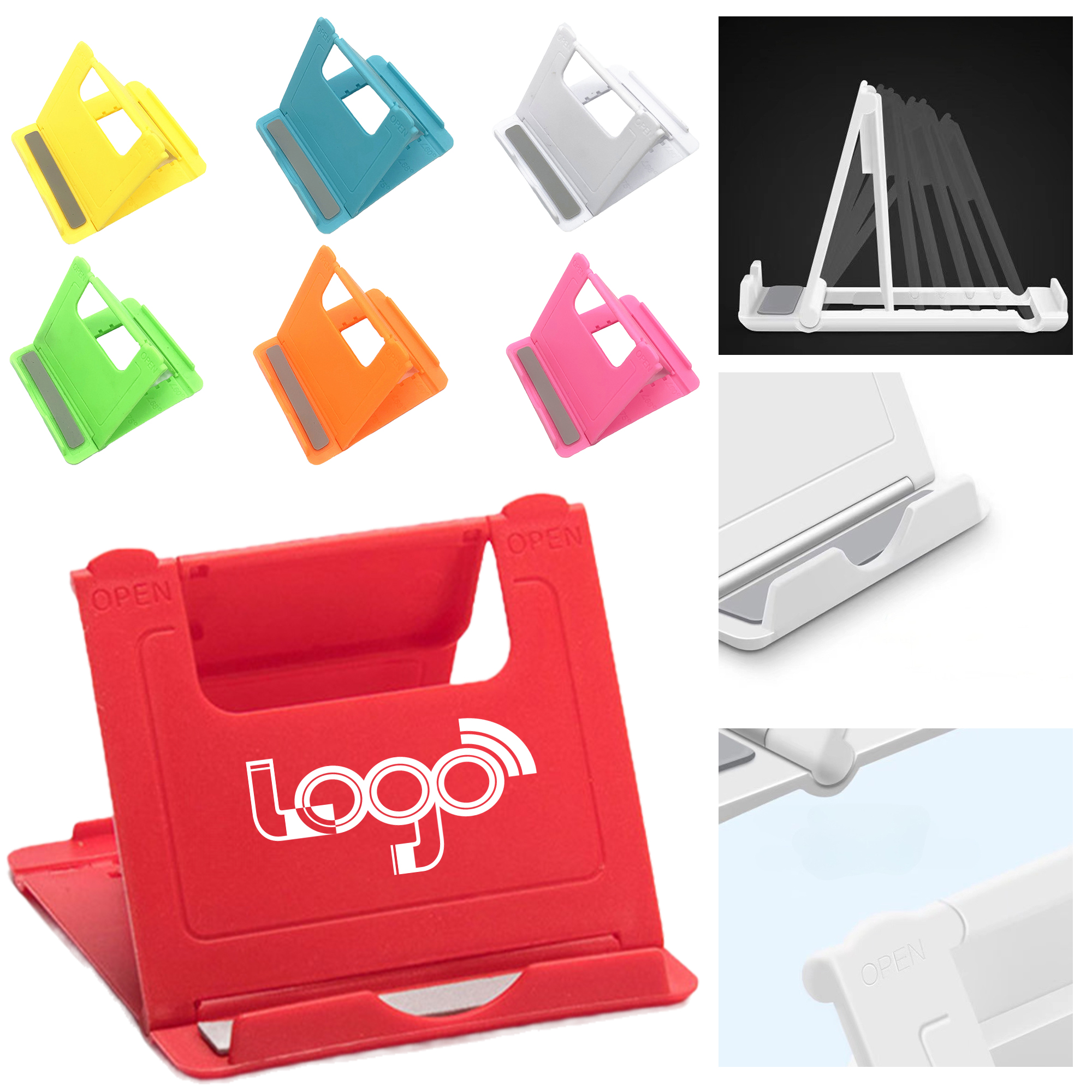 Foldable Plastic Phone and Tablet Stand 9