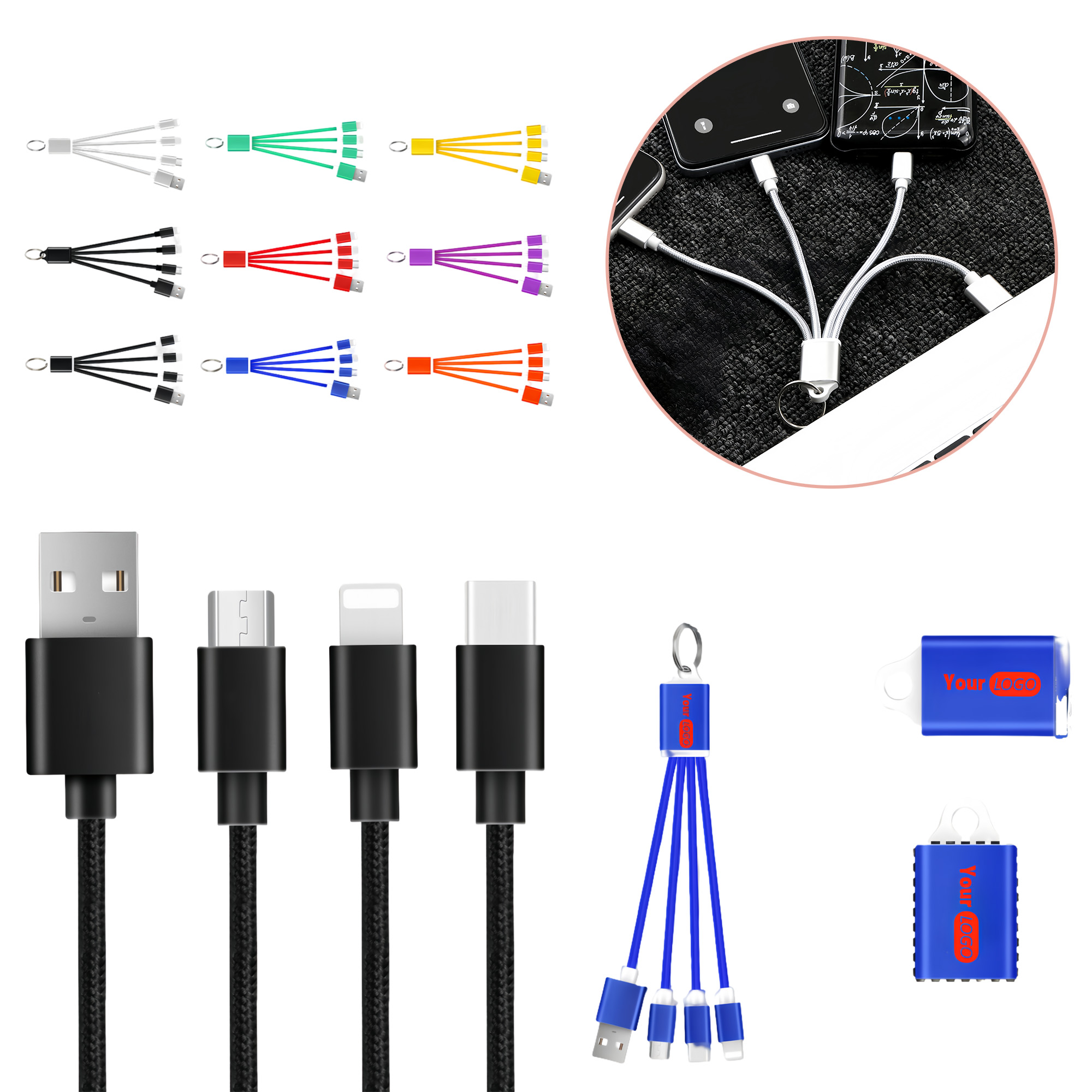 Aluminum Alloy 3-in-1 Charging Cable 1