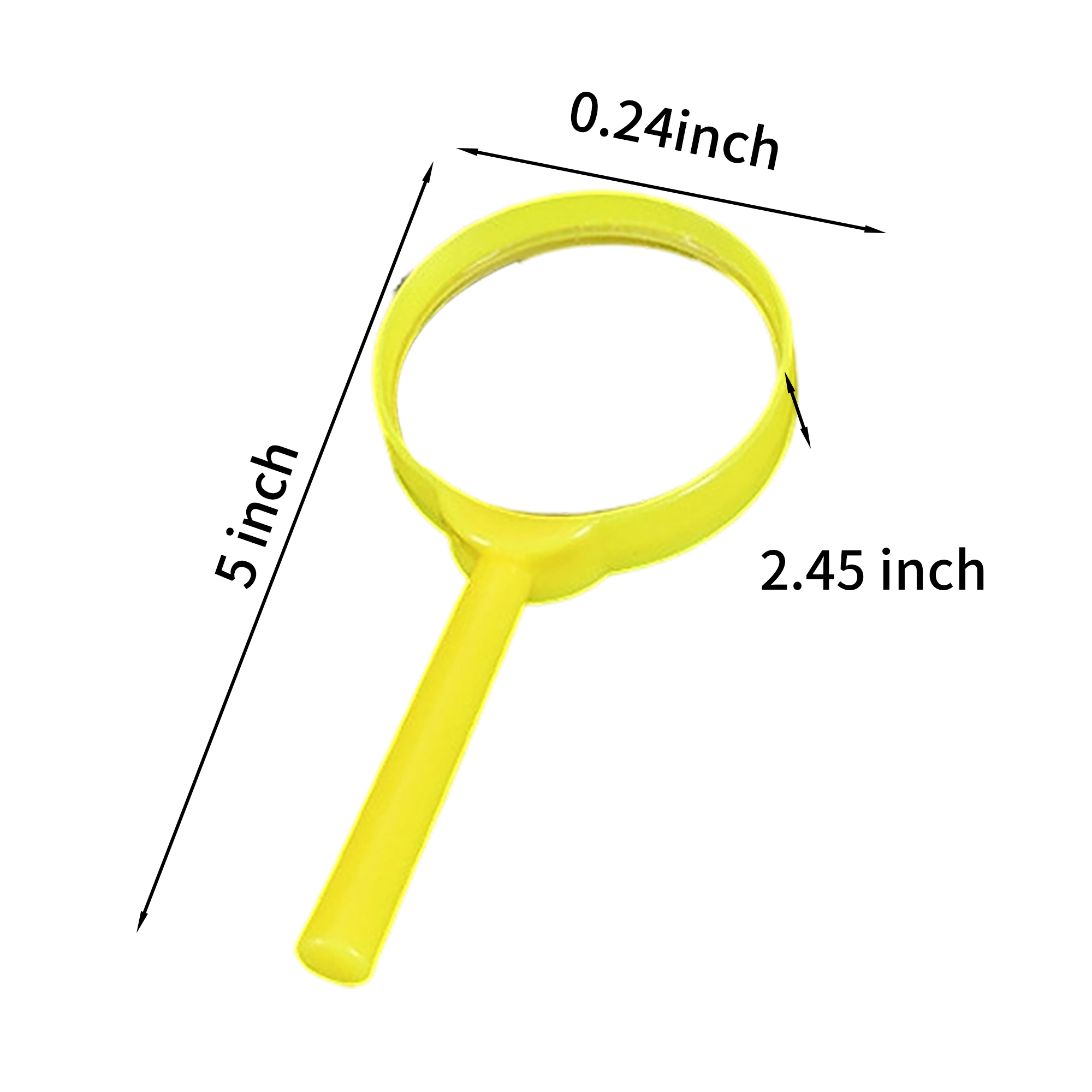 Handheld Plastic Magnifying Glass 3X Magnification 60mm Lens 3