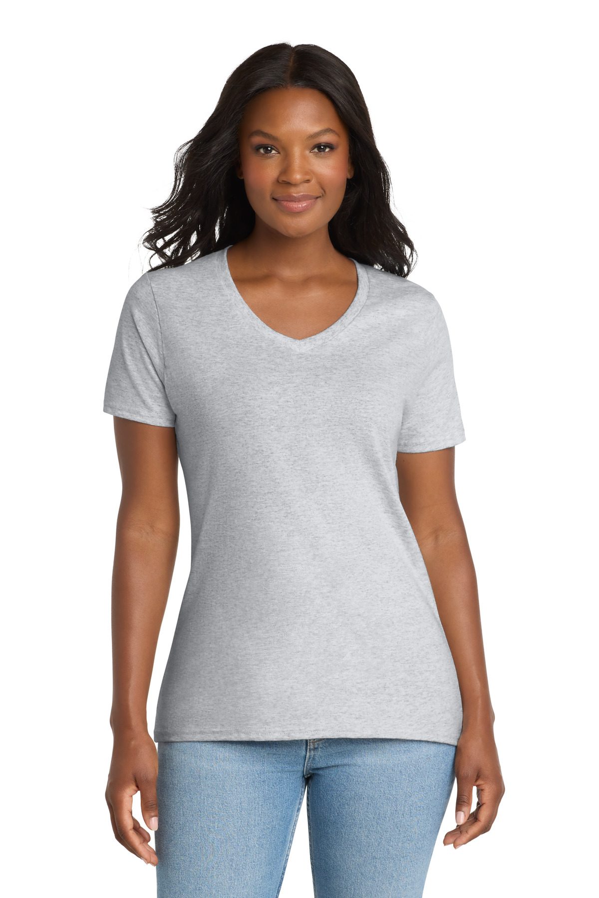 Port & Co Women's Core Cotton V-Neck Tee. LPC54V 193