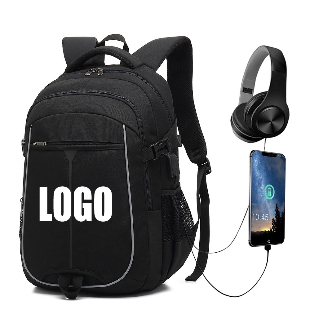 Outdoor Business Travel Backpacks with USB Charging Port 5