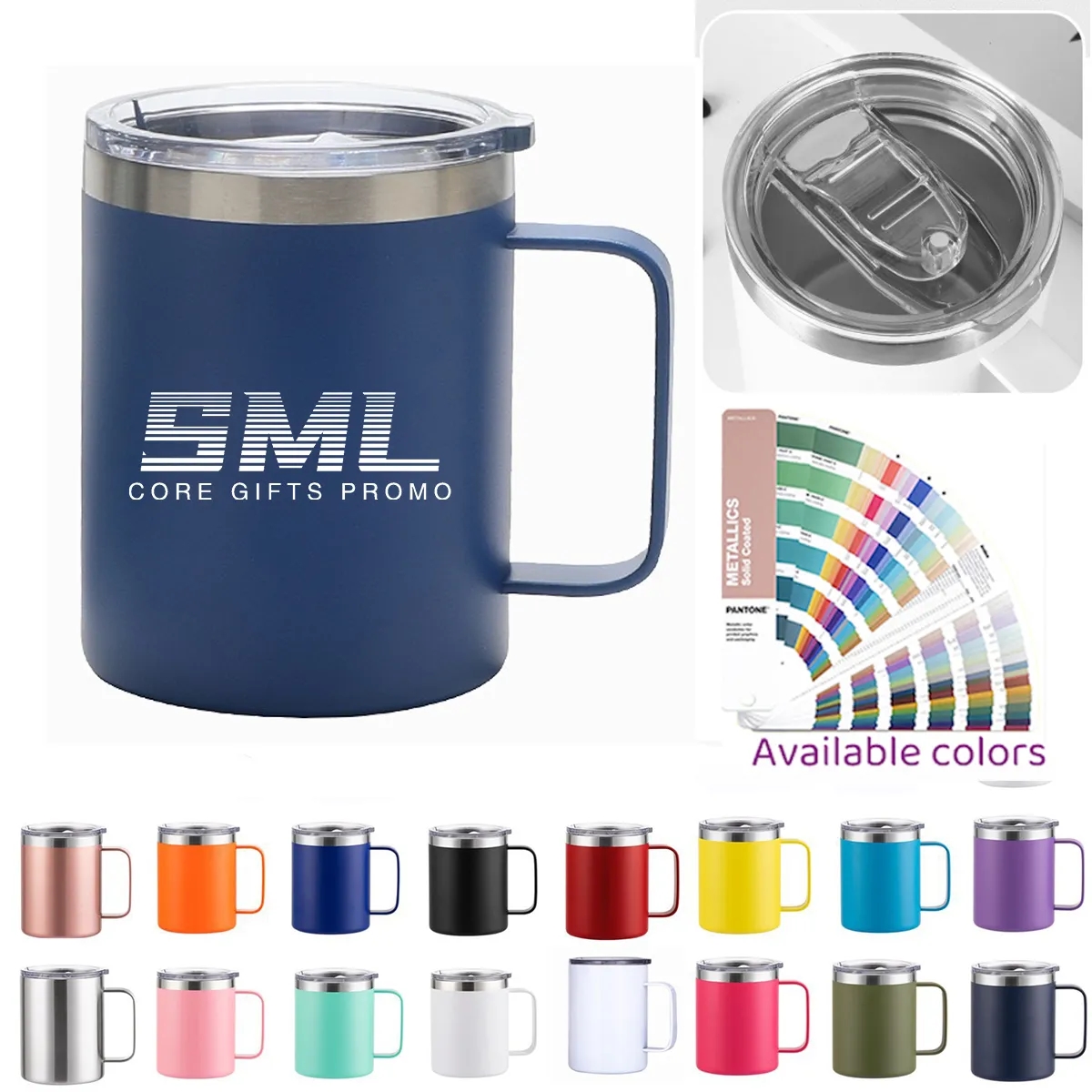 12oz Stainless Steel Vacuum Thermo Mug with Sealing Lid 2