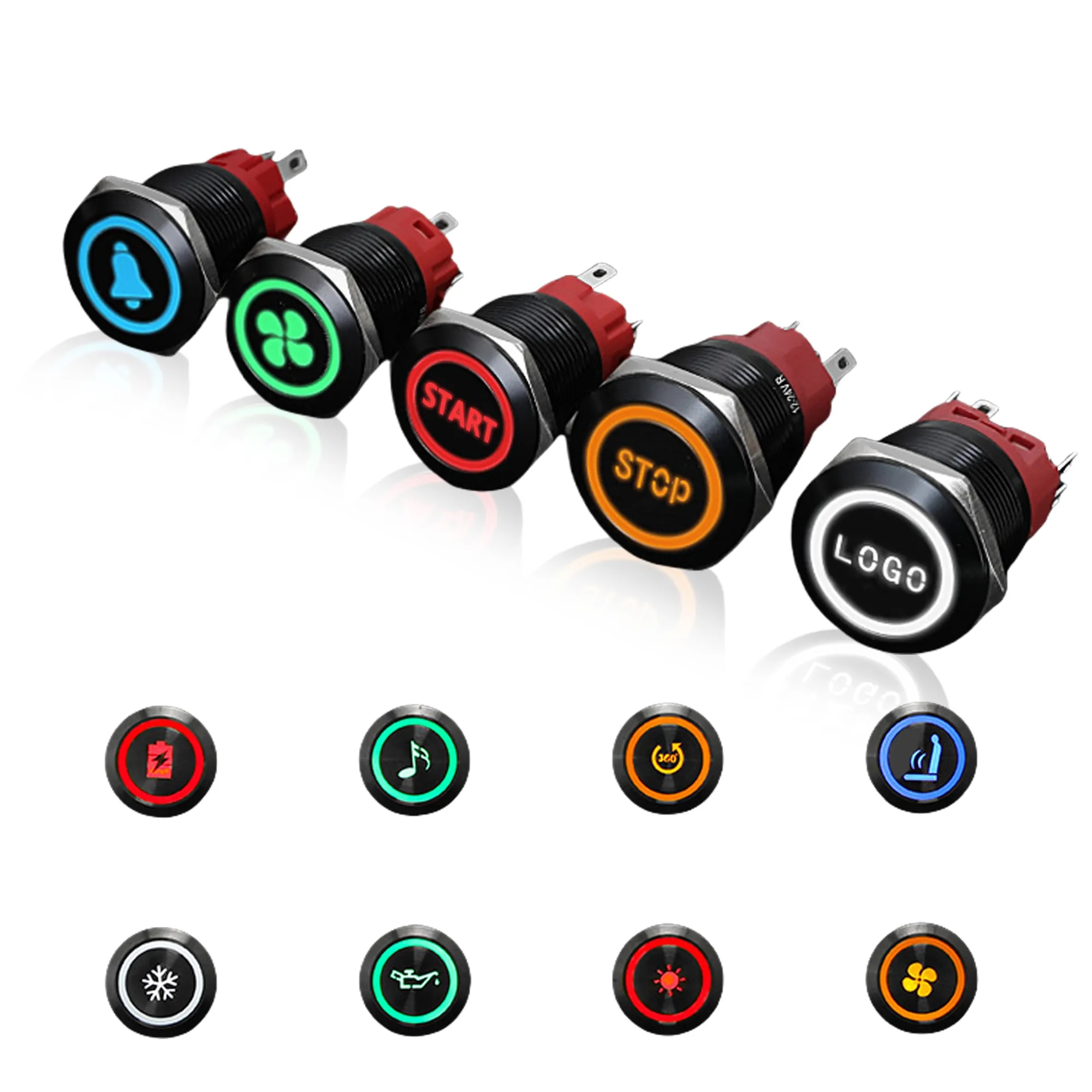 Illuminated Metal Push Button Switch