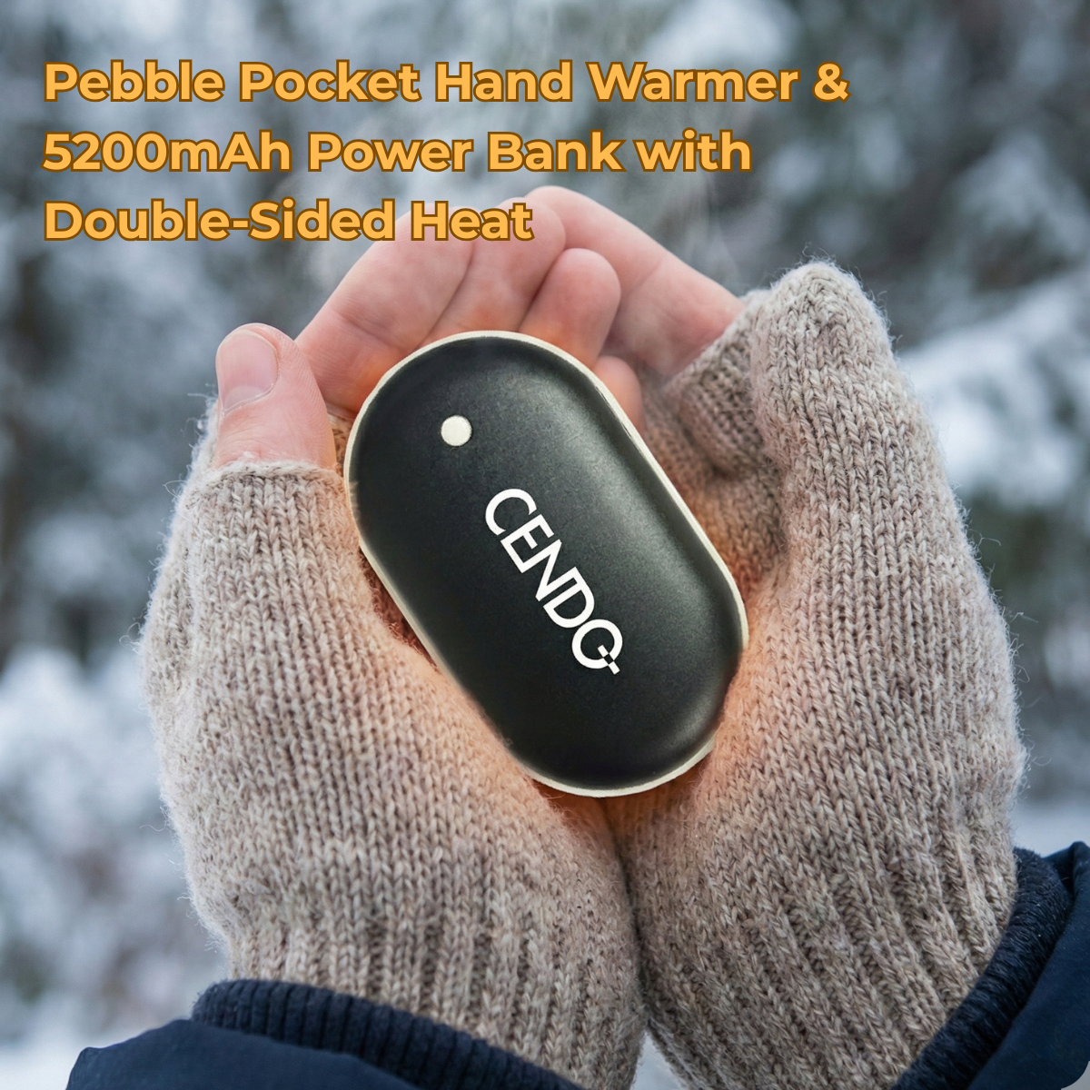 Pebble Pocket Hand Warmer & 5200mAh Power Bank with Double-Sided Heat 8