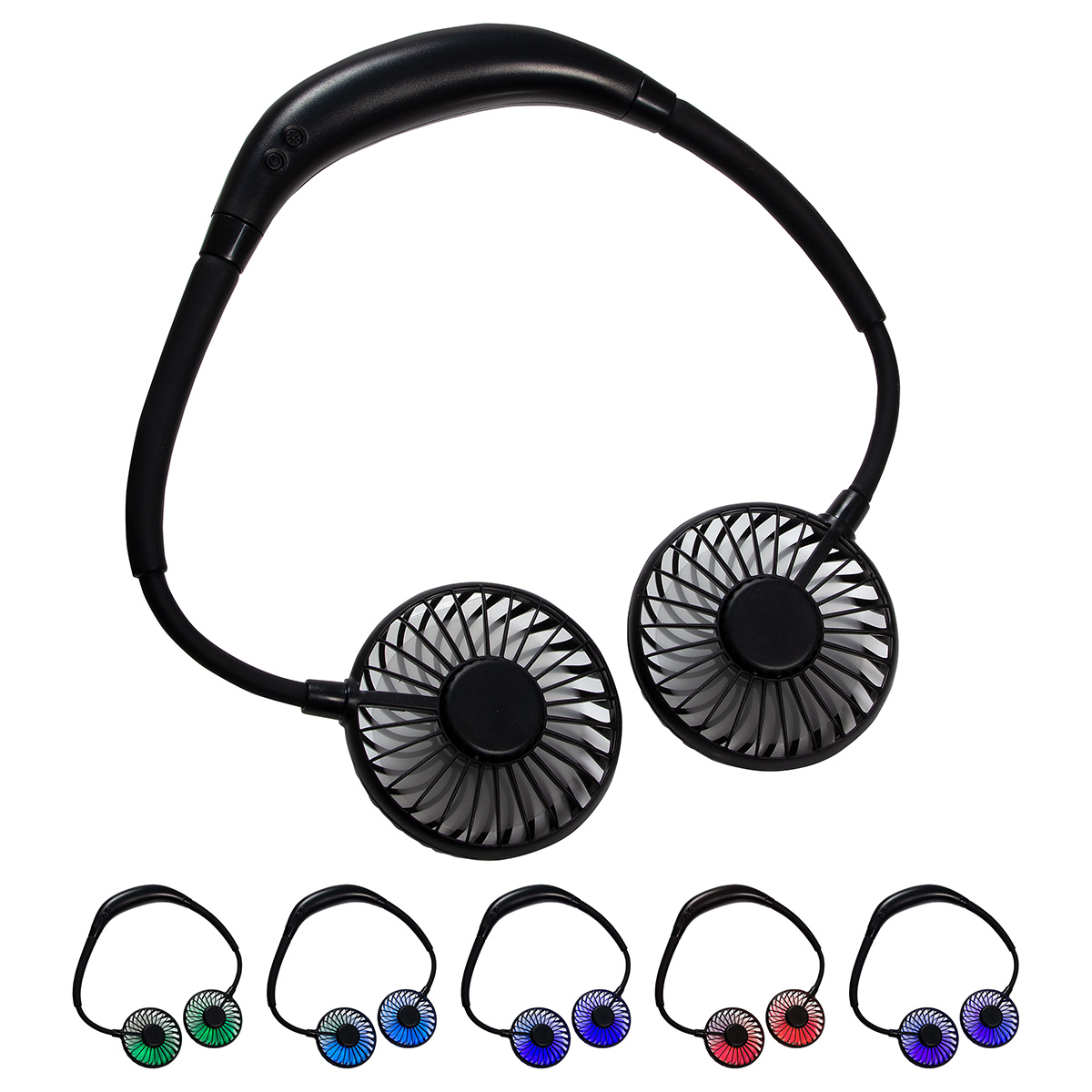 Dual Breeze Hands-Free Neck Fan with Mood Light 4