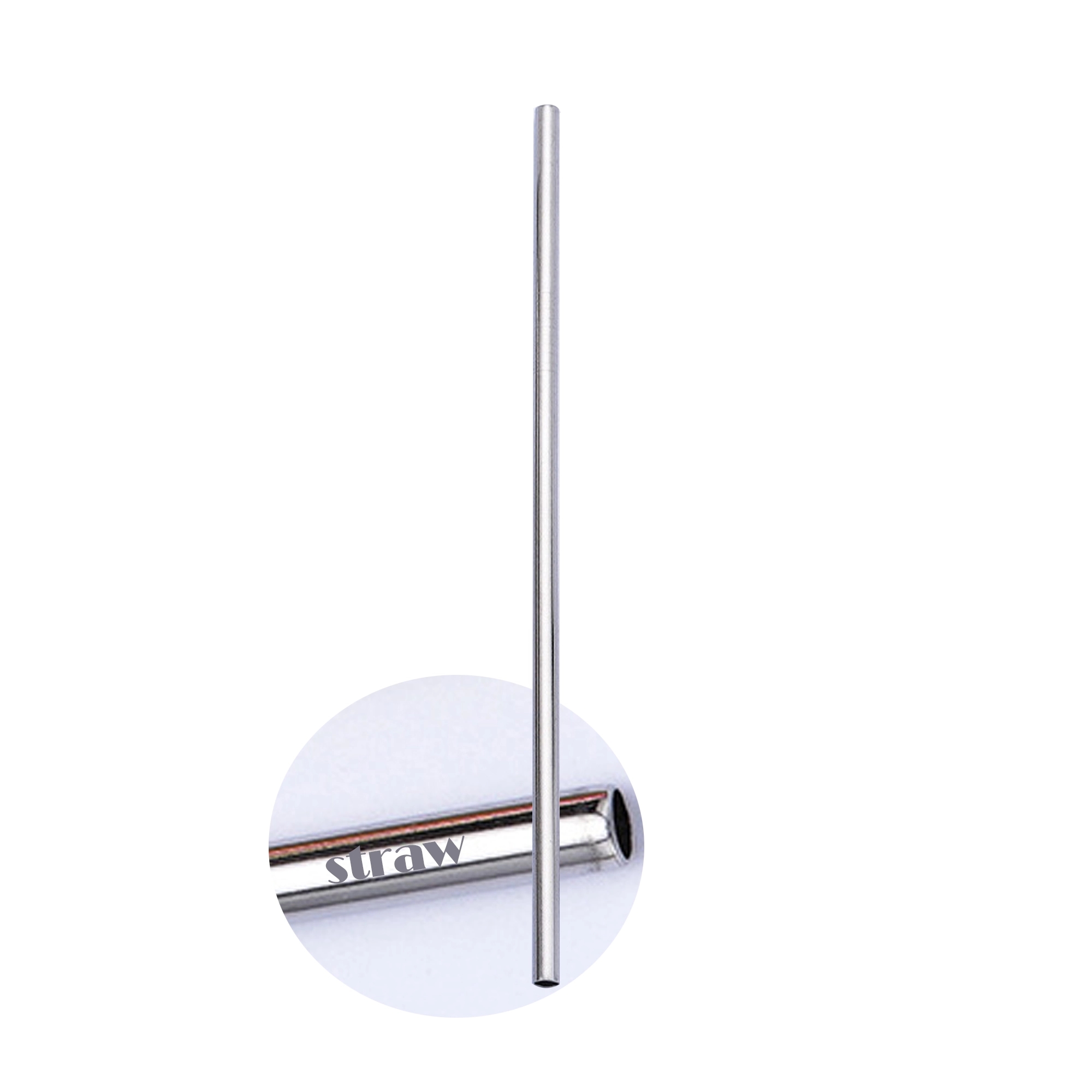 Stainless Steel Straight Metal Straw MOQ 50pcs 2