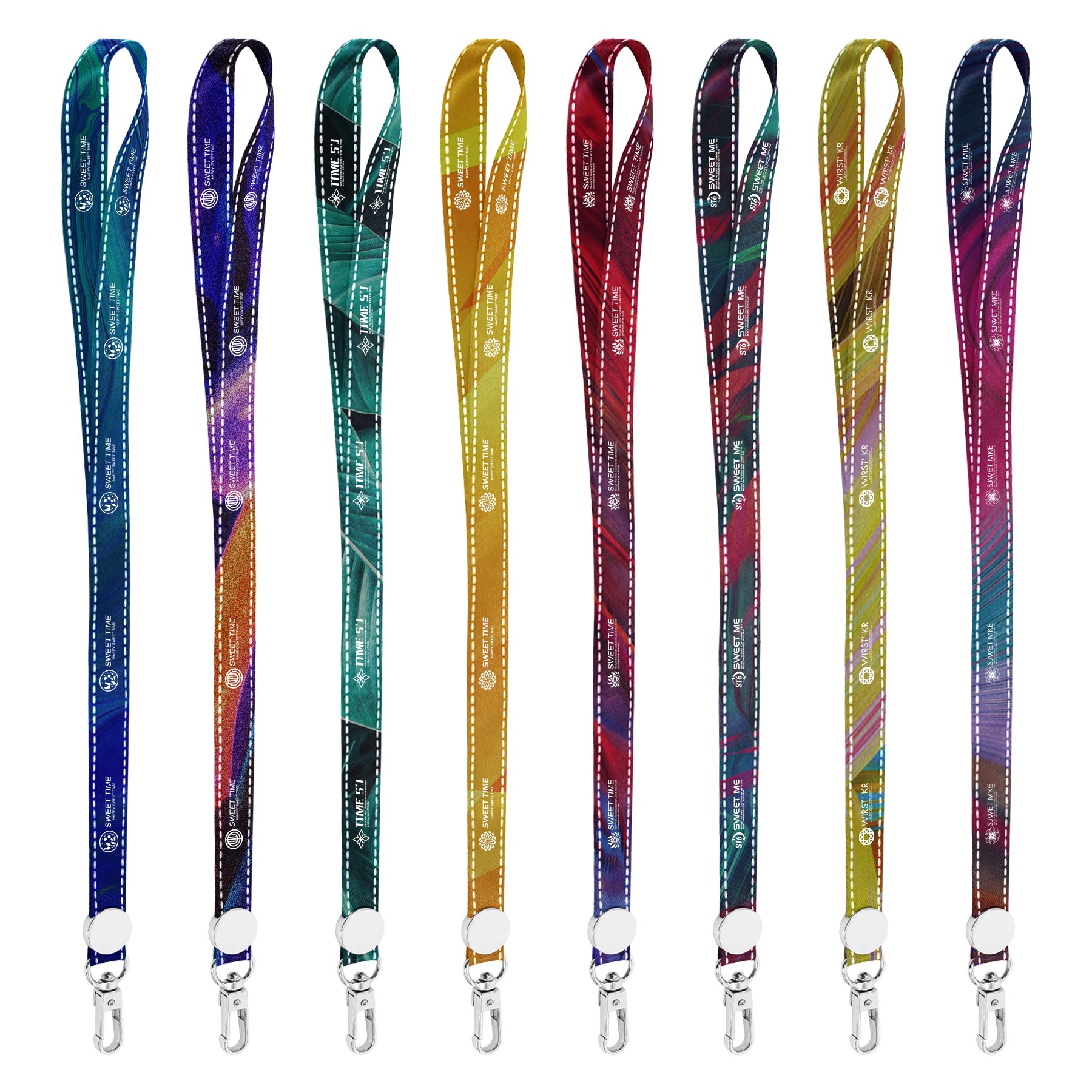 Polyester Dye Sublimated Lanyard With Round Buckle 1