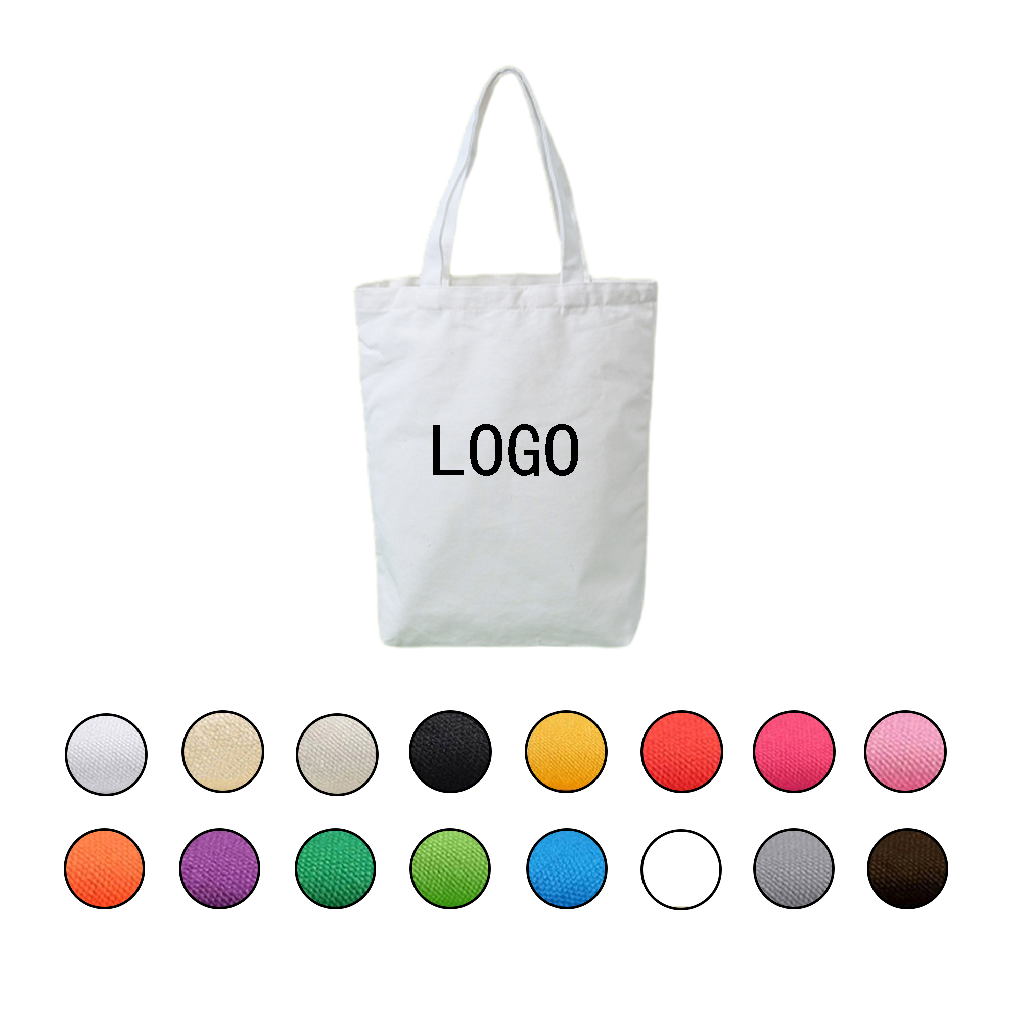 Reusable Canvas Tote Shopping Bag, custom tote bag with logo imprint 1