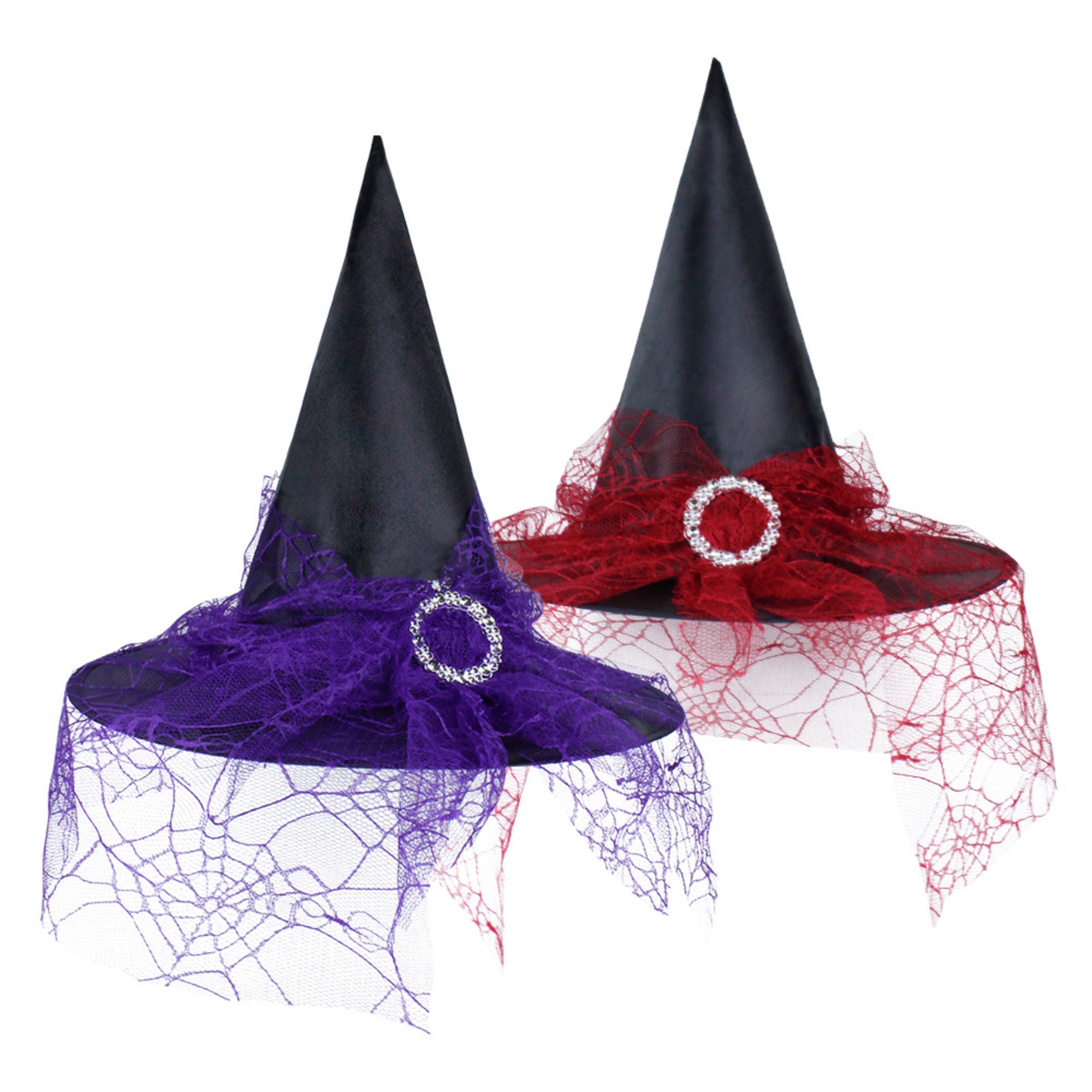 Elegant Mesh Lace Witch Hat For Halloween Party Cosplay 8