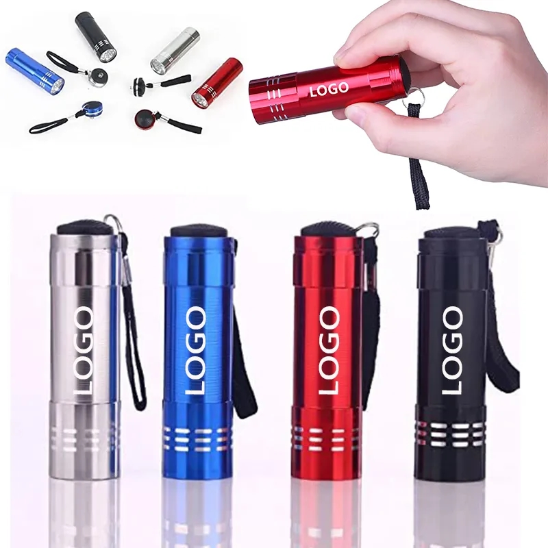 9 LED Aluminum Mini Flashlight 3