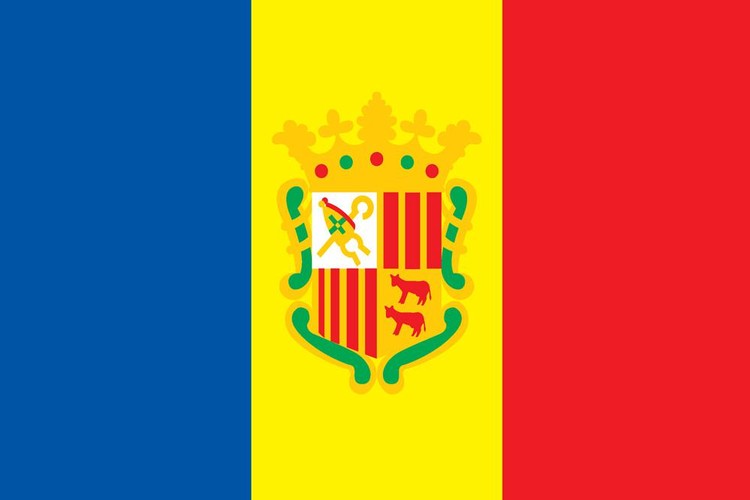 Andorra Flag - 3' x 5' - Nylon without Seal 2