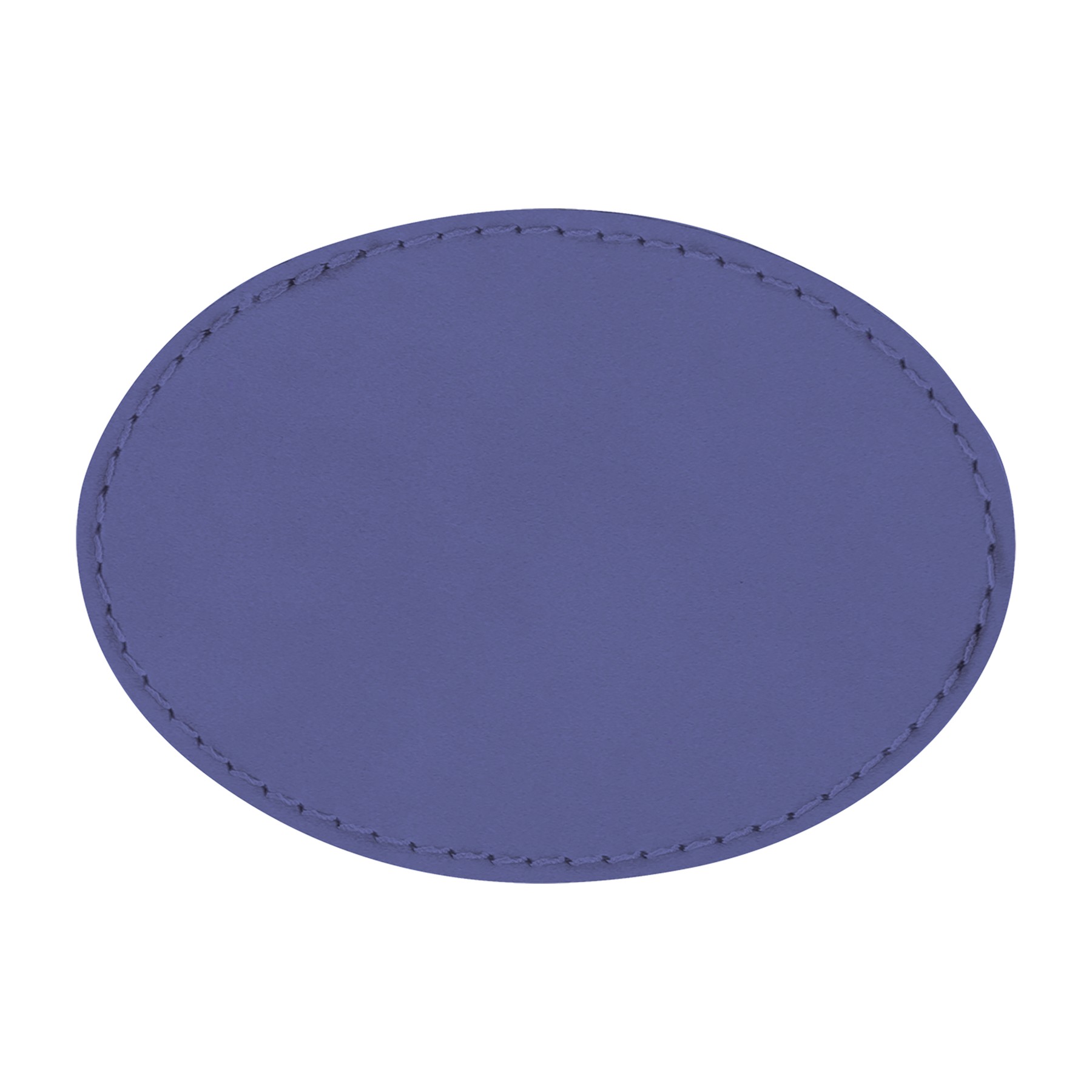 3" x 2" Purple Leatherette Oval Patch with Adhesive 3