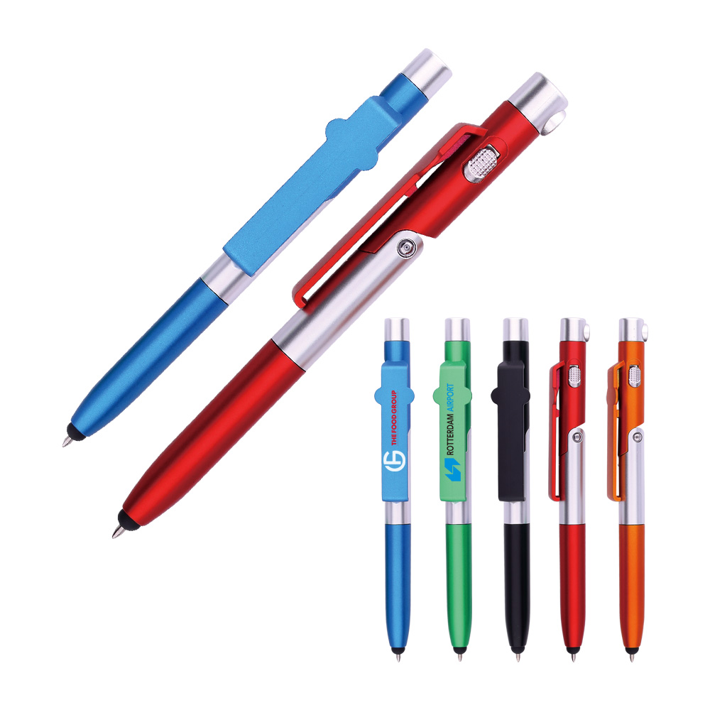 Stylus Phone Stand LED Flashlight Pen (4 in 1) 2