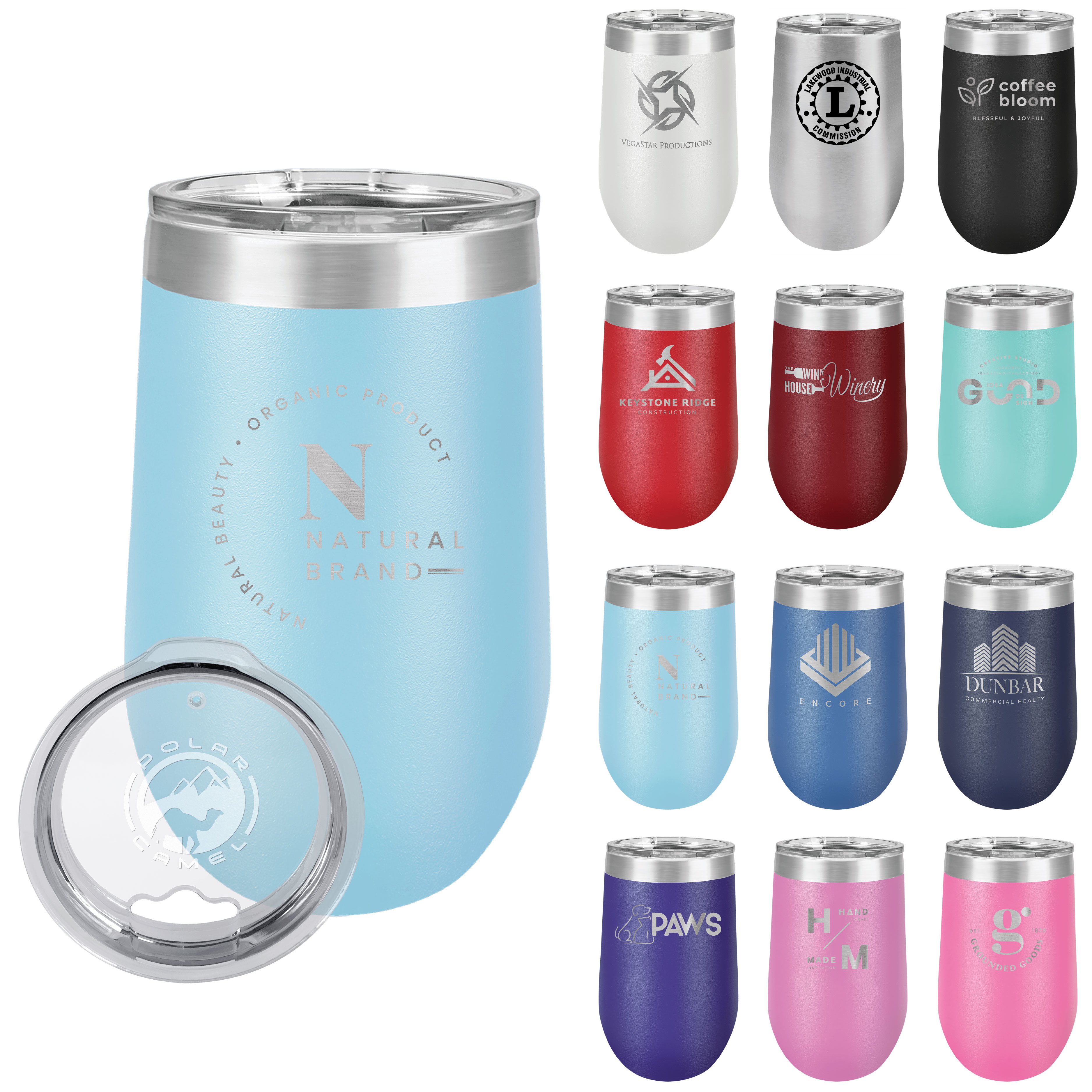 Polar Camel 16 Oz. Stainless Steel Stemless Wine Glass 51
