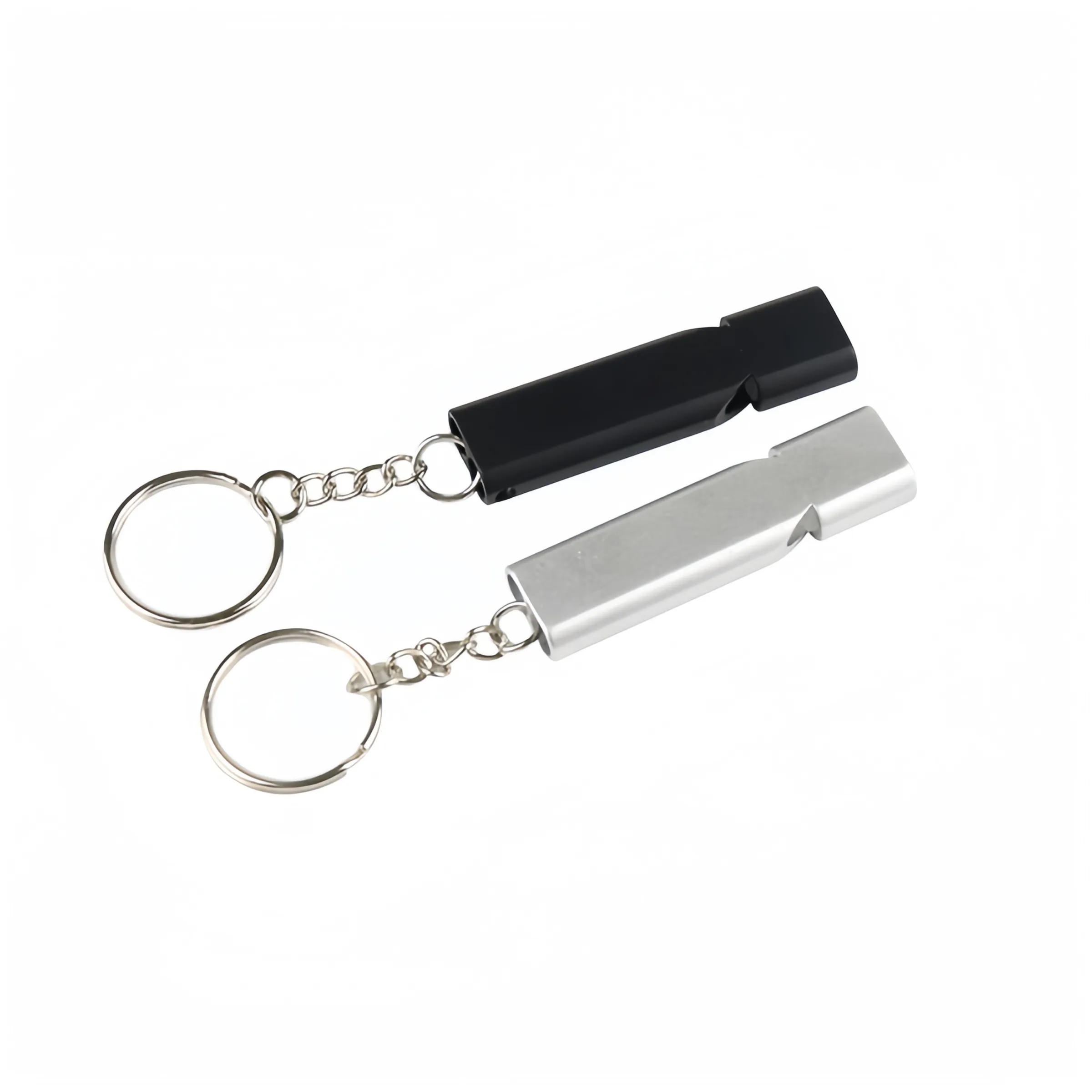 Flat Aluminum Dual Frequency Survival Whistle 2