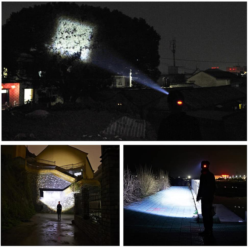 LED Headlamp Rechargeable 3 Modes 1800 Lumens CREE T6 Flashlight 2