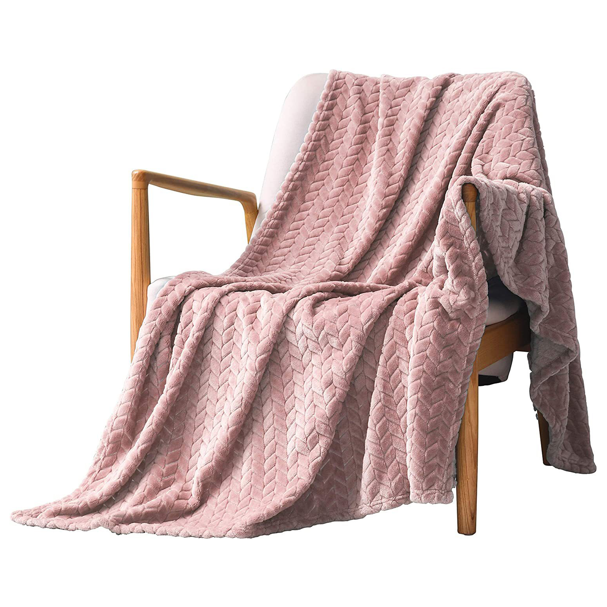 Polyester Simple Solid Color Sofa Blanket 11