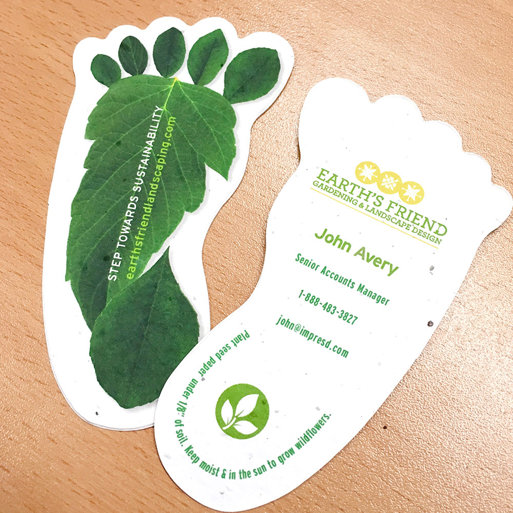 Sustainability Footprint Seed Paper Business Cards 3