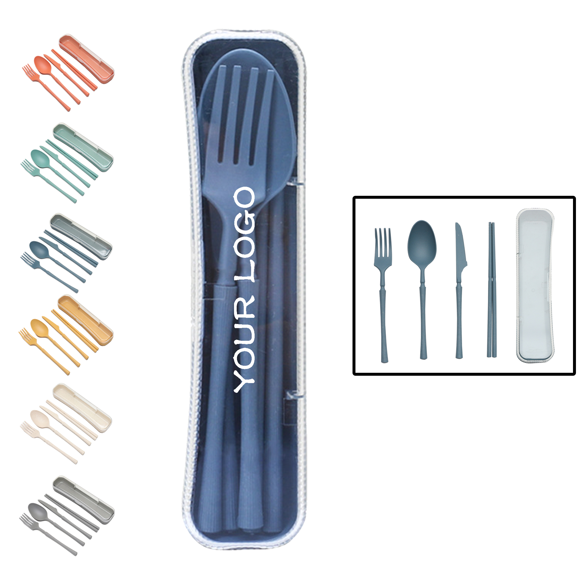 MOQ 20 PCS Eco-Friendly Travel Flatware 1