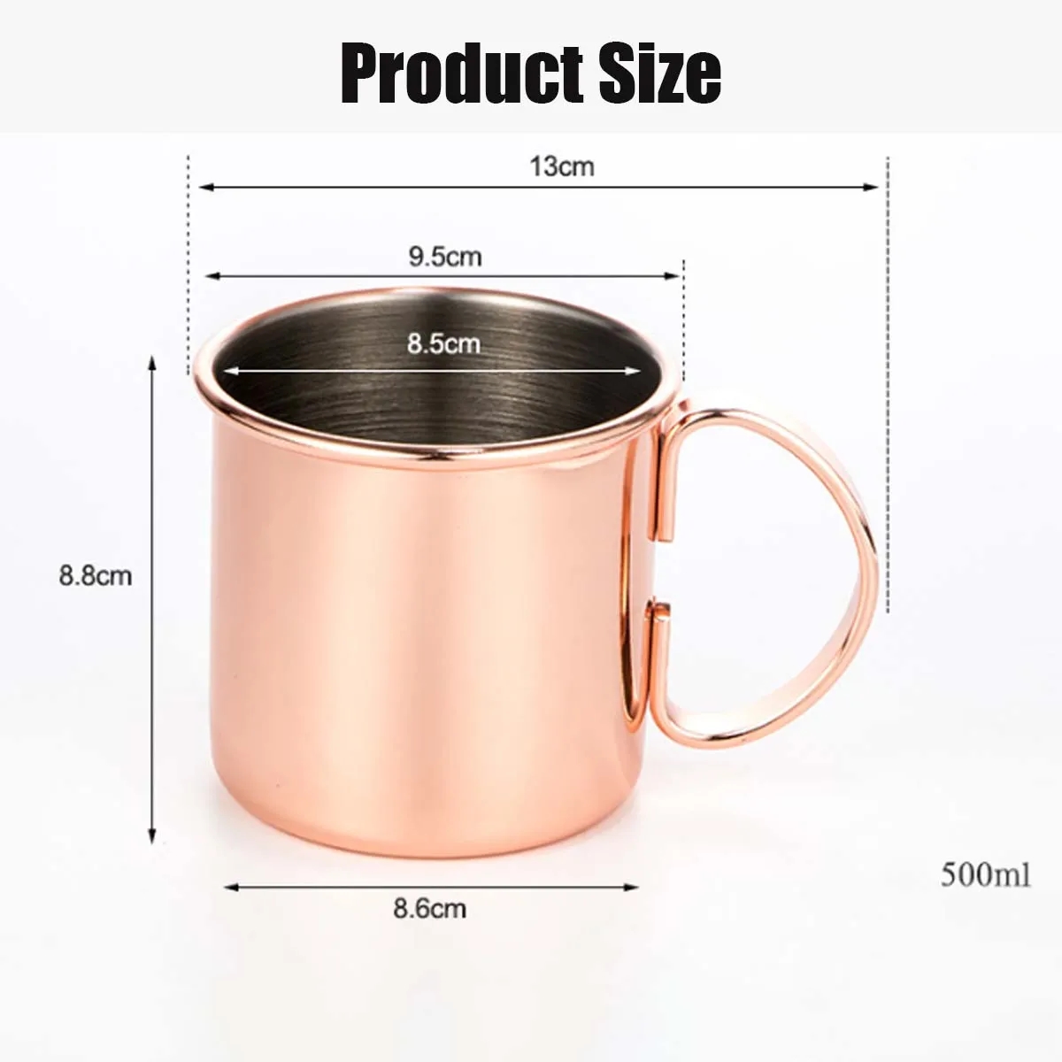 14 oz.Custom Classic Stainless Steel Moscow Mule Mugs 3