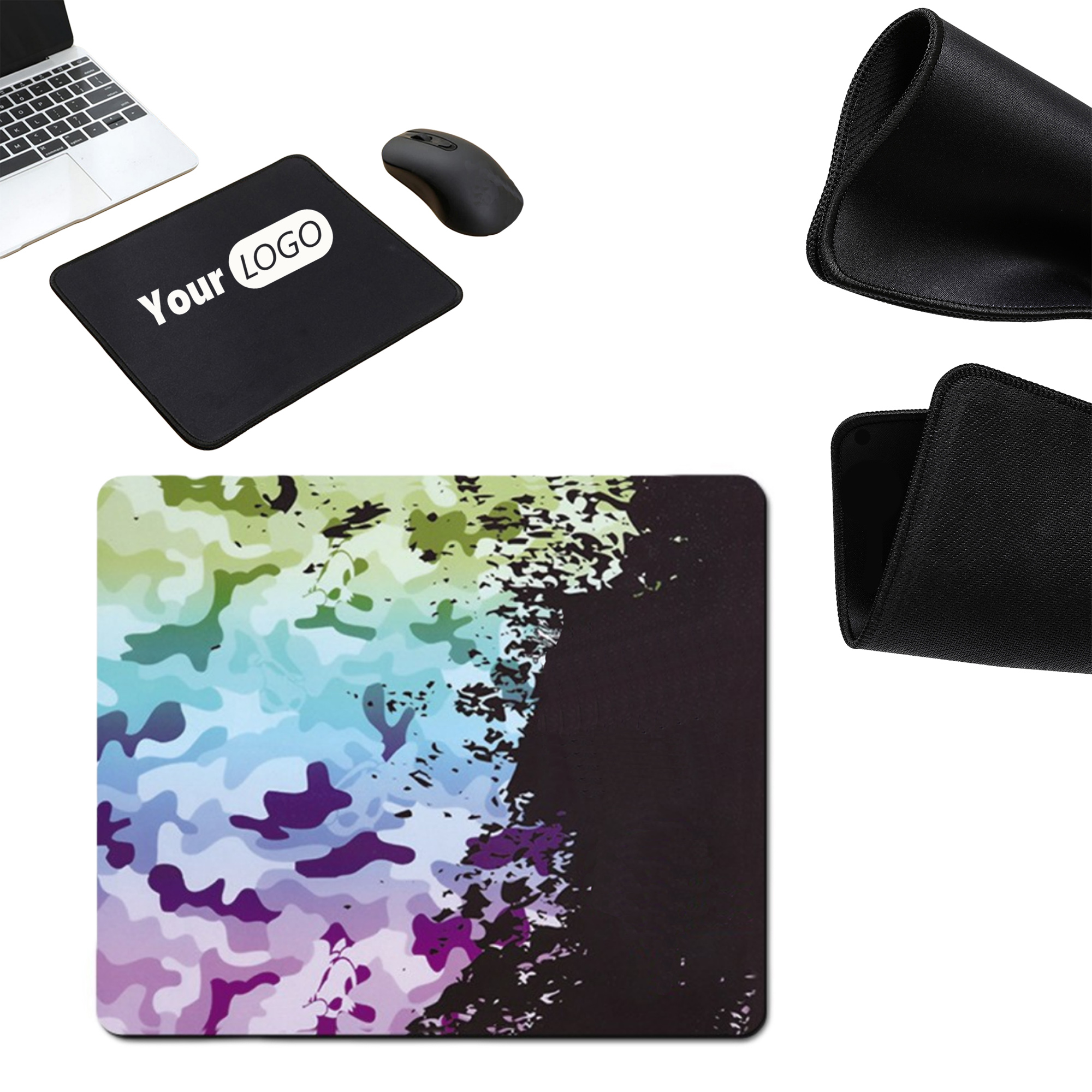 Colorful Soft Rubber Mouse Pad in Full 8.6 x 7.1 In 5