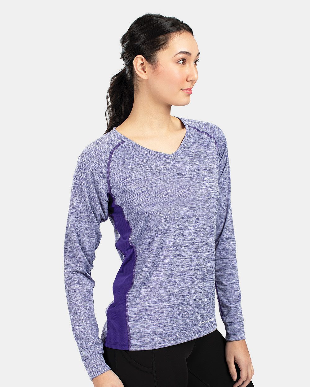 Women's Electrify CoolCore® Long Sleeve V-Neck T-Shirt - 222770 28