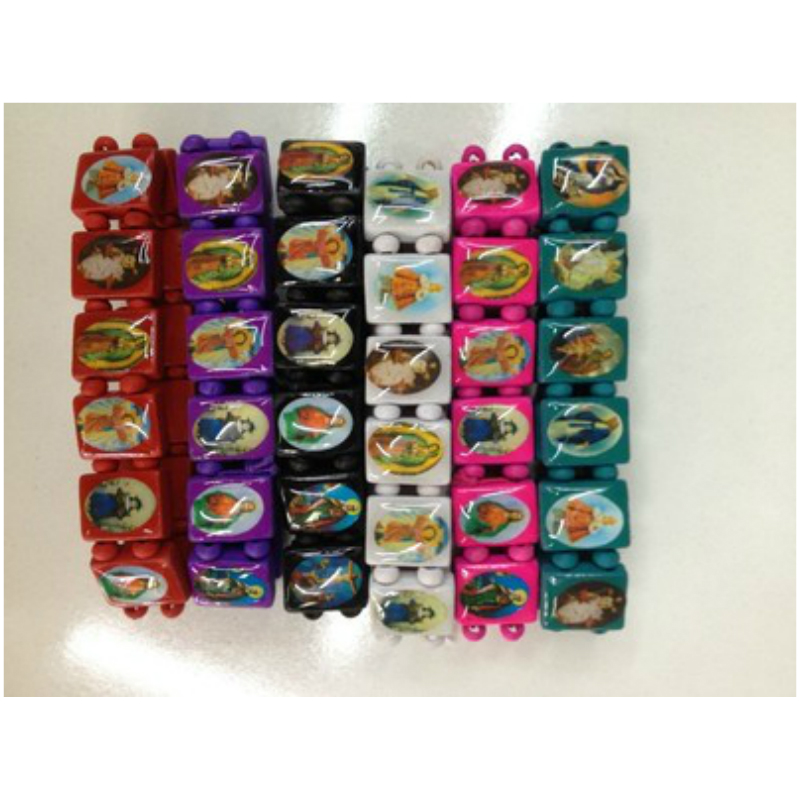 Wood Tile Stretch Bracelets 3