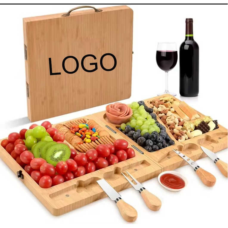 Travel Cheese Boards Bamboo Serving Cheese Tray 2