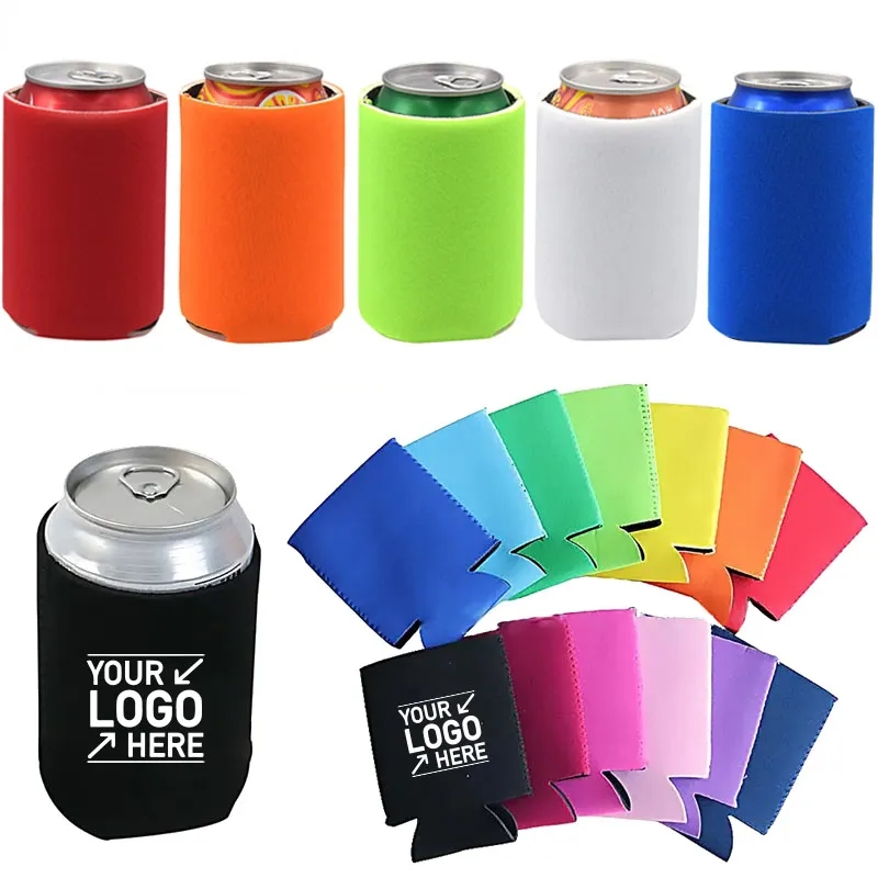 Collapsible Neoprene Can Cooler, custom koozie with logo imprint 1